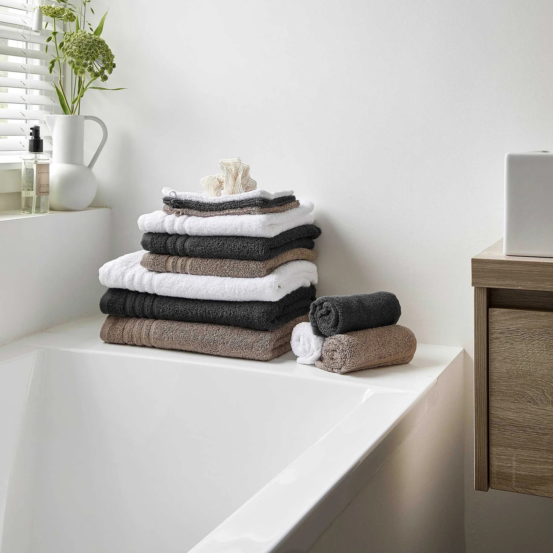 Baddoek Bath Basics - Beige - 100% Katoen - 500 g/m2 - 50 x 100 cm