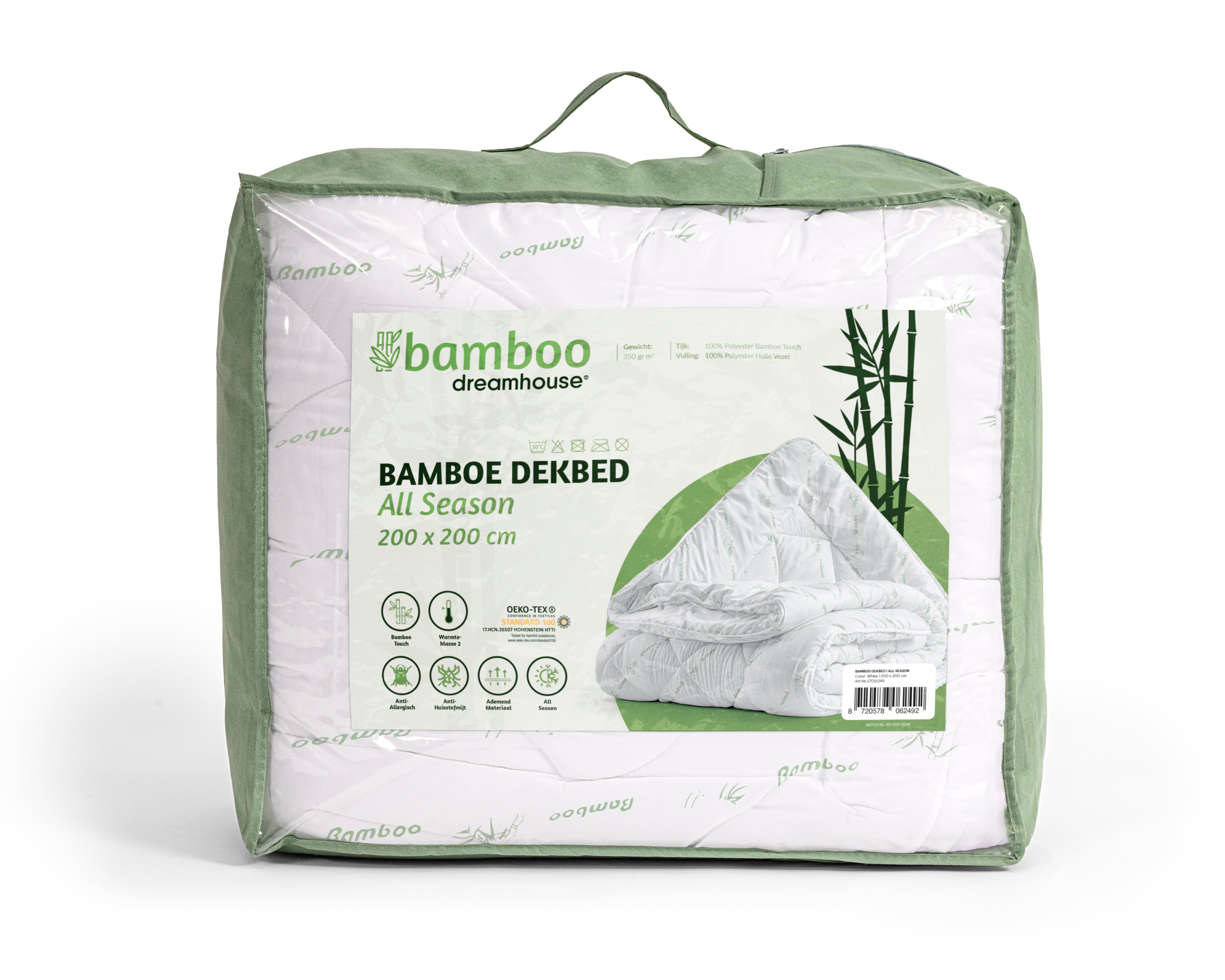 Bali Bamboe Dekbed Wit - Luxe - Ademend - Bamboe Touch