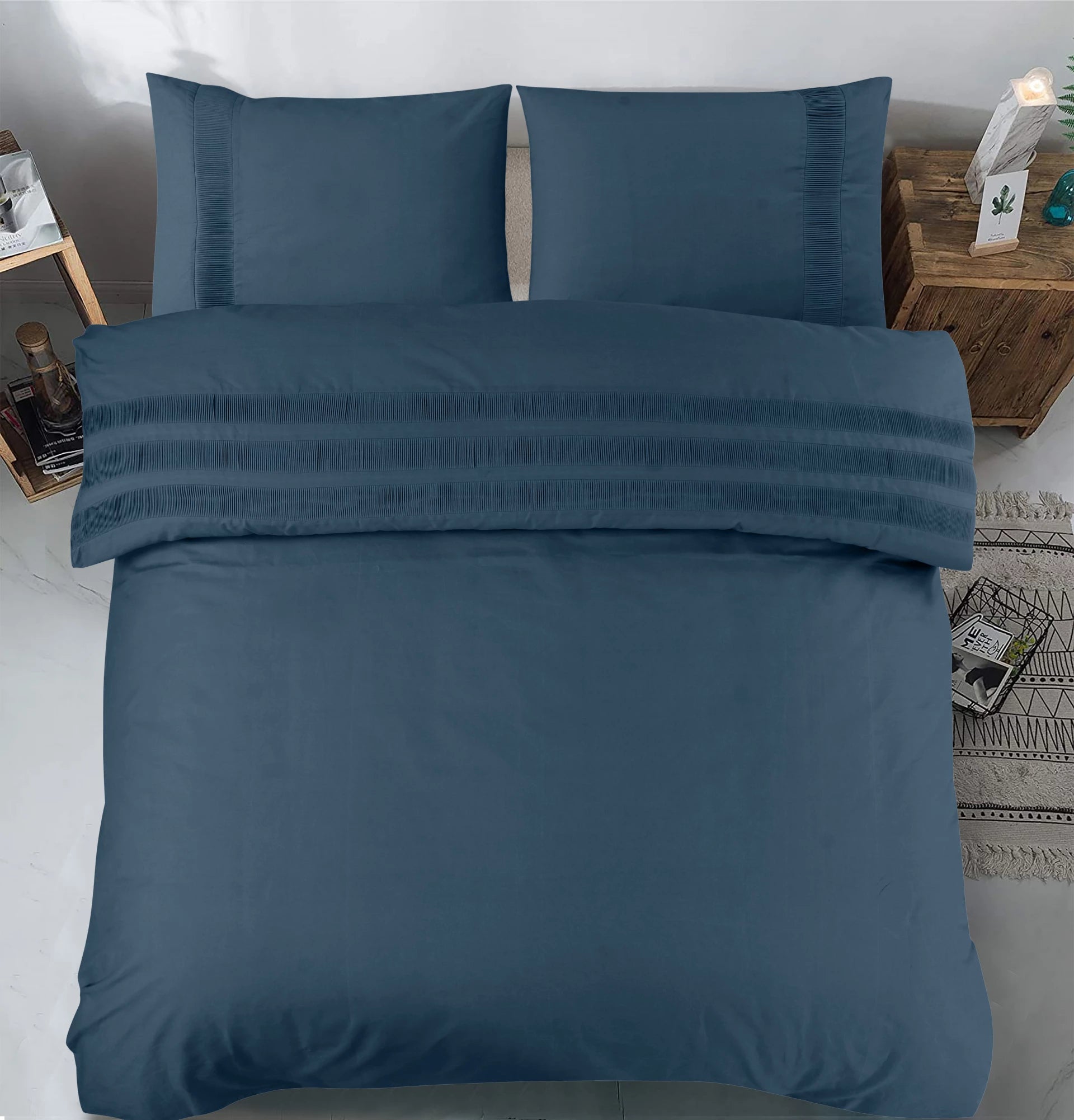 Bali Dekbedovertrek Blauw - Luxe Design - Super zacht geweven - Luxe verpakt