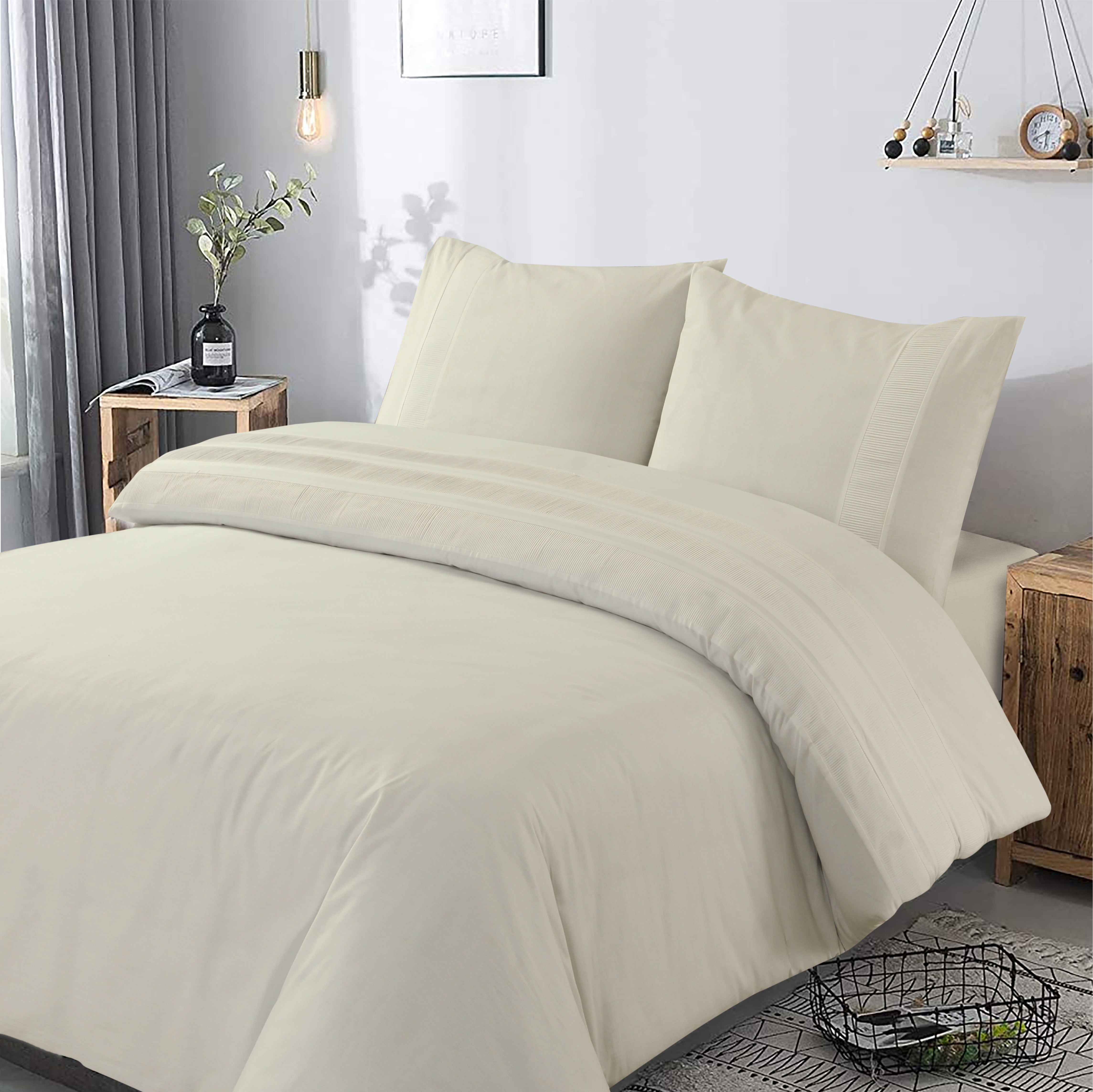 Bali Dekbedovertrek Creme - 100% Katoen