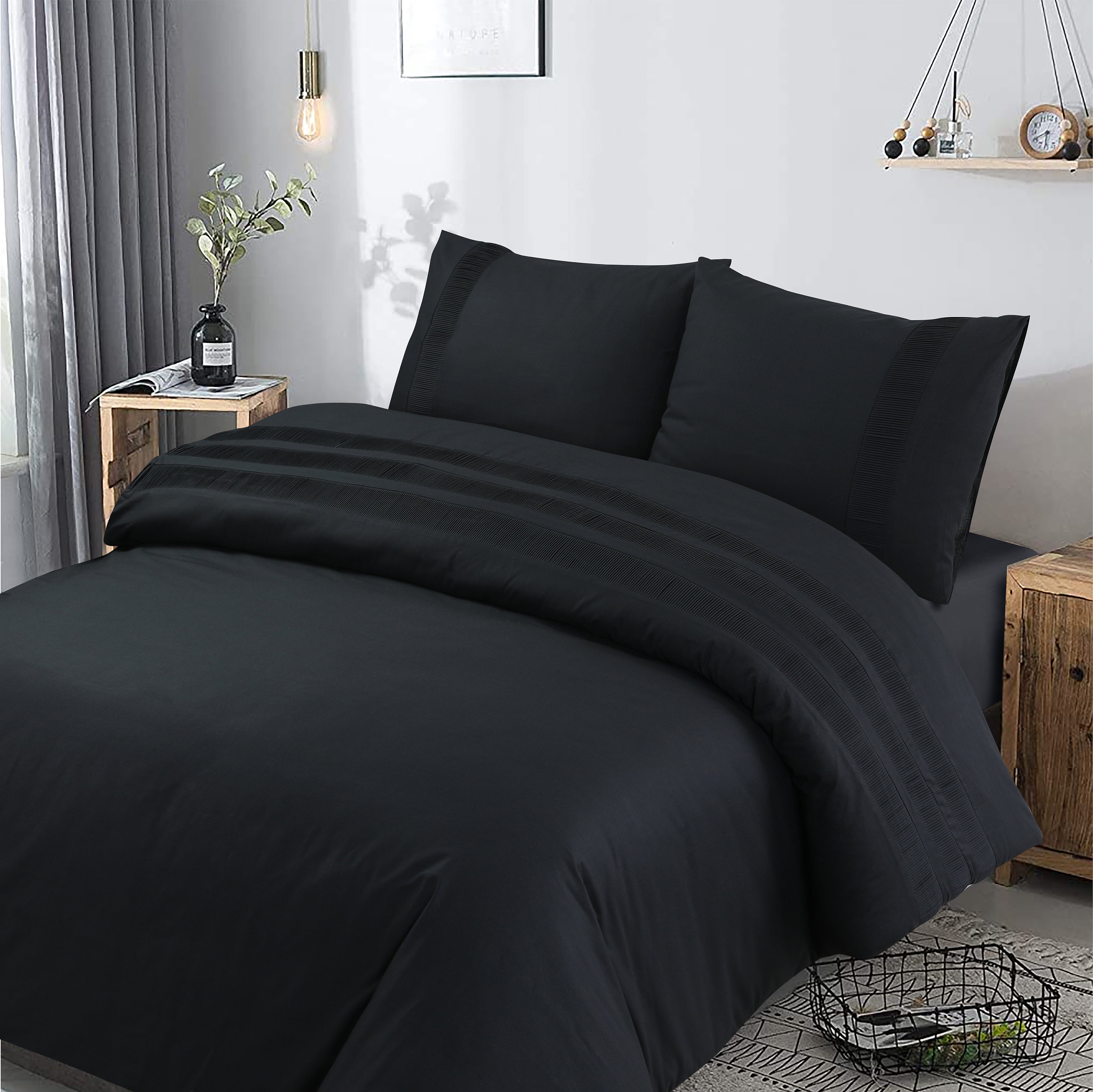 Bali Dekbedovertrek Zwart - 100% Katoen