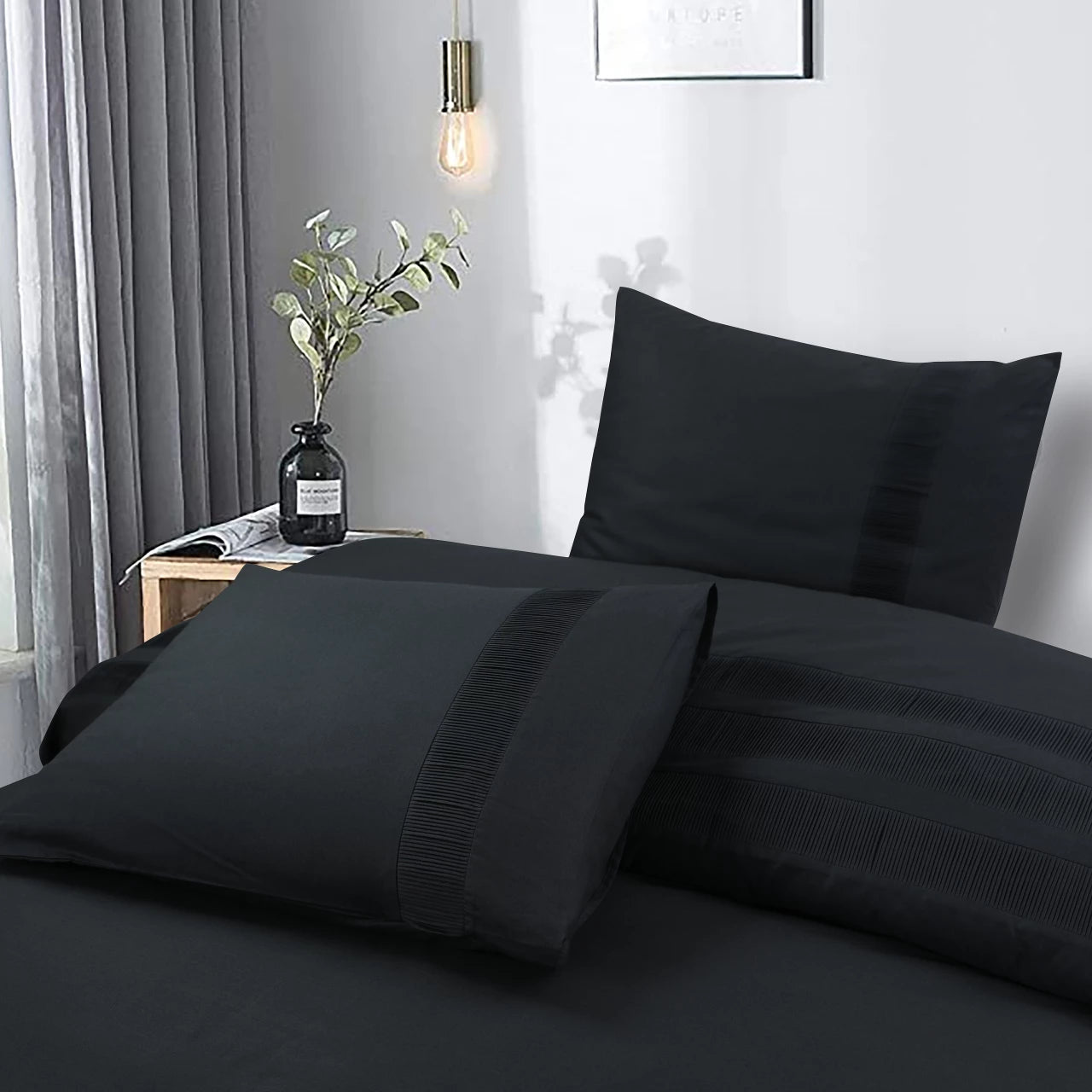 Bali Dekbedovertrek Zwart - 100% Katoen