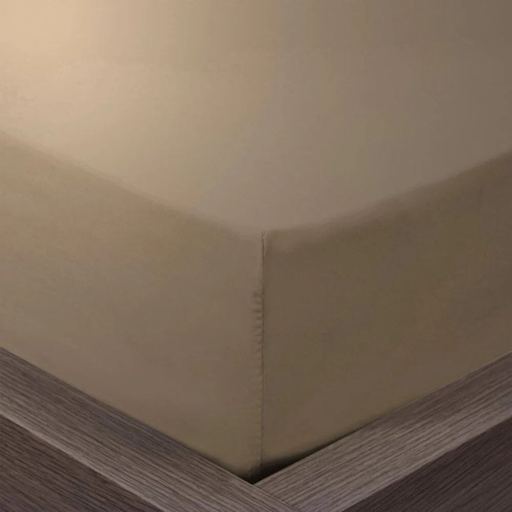 Katoenen Hoeslaken Taupe – Luxe Comfort & Duurzaamheid