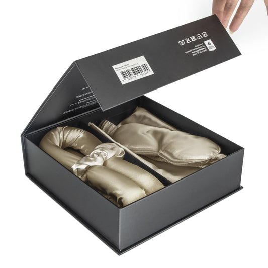 Beauty Set 4-Delig Goud - Geschikt voor alle haartypes - Helpt tegen oogrimpels - Krult je haar zonder hitte