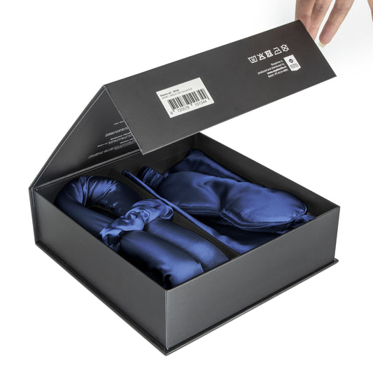 Beauty Set 4-delig Navy - Geschikt voor alle haartypes - Helpt tegen oogrimpels - Krult je haar zonder hitte