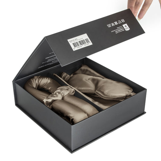 Beauty Set 4-delig Taupe - Geschikt voor alle haartypes - Helpt tegen oogrimpels - Krult je haar zonder hitte