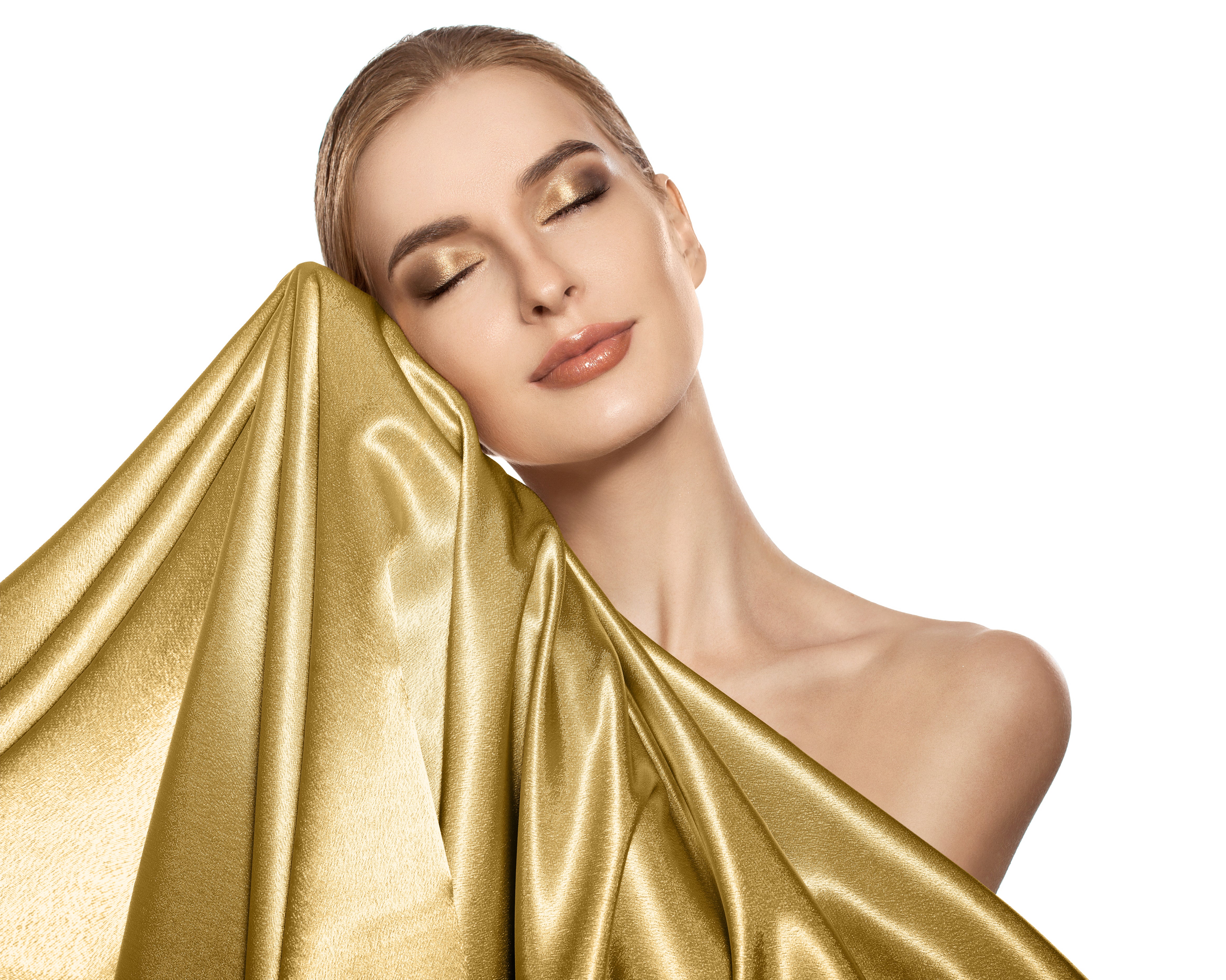 Beauty Skin Care Kussensloop Gold - Anti haar slijtage - Haarsalon product - Glanssatijn