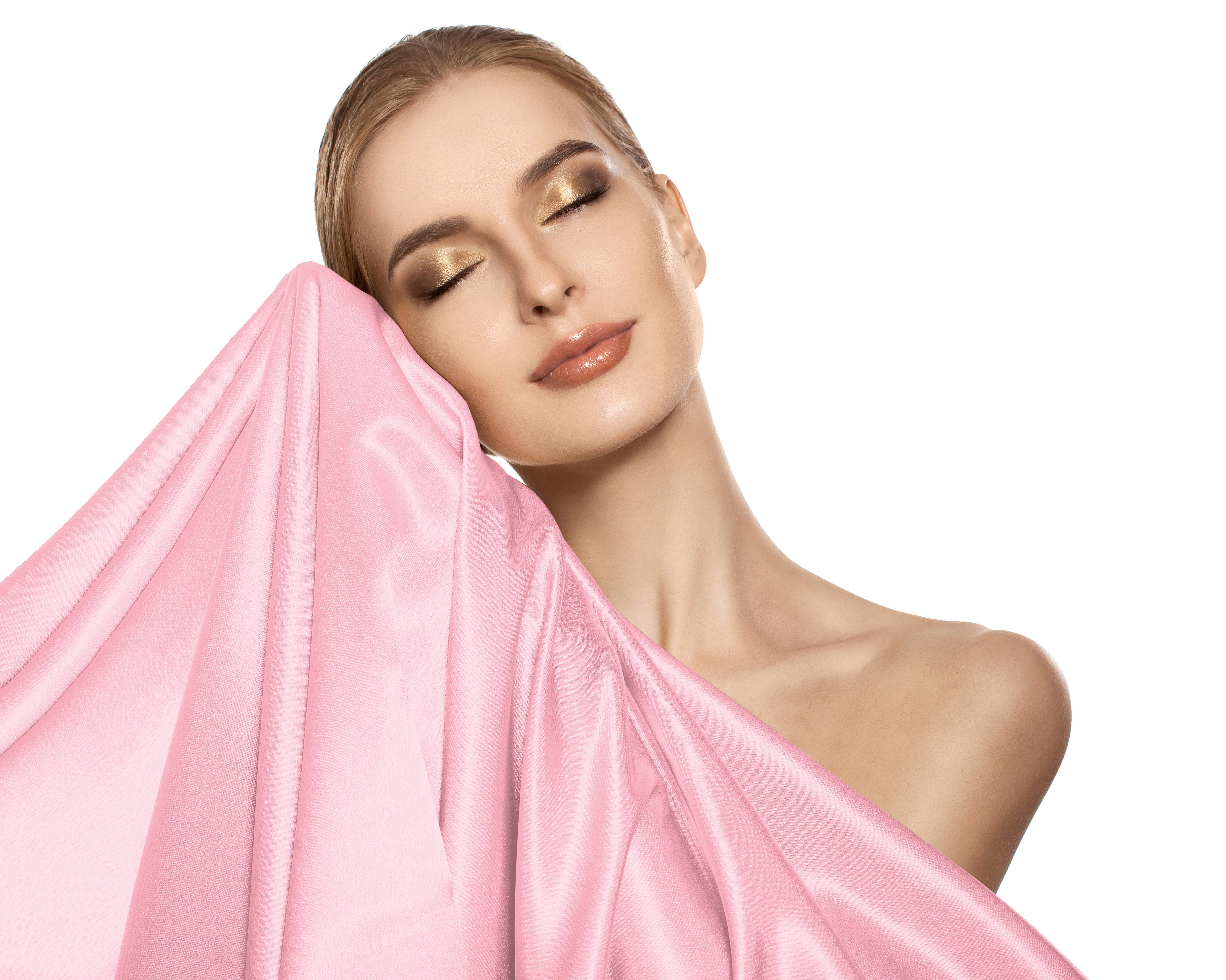 Beauty Skin Care Kussensloop Roze - Anti haar slijtage - Haarsalon product - Glanssatijn