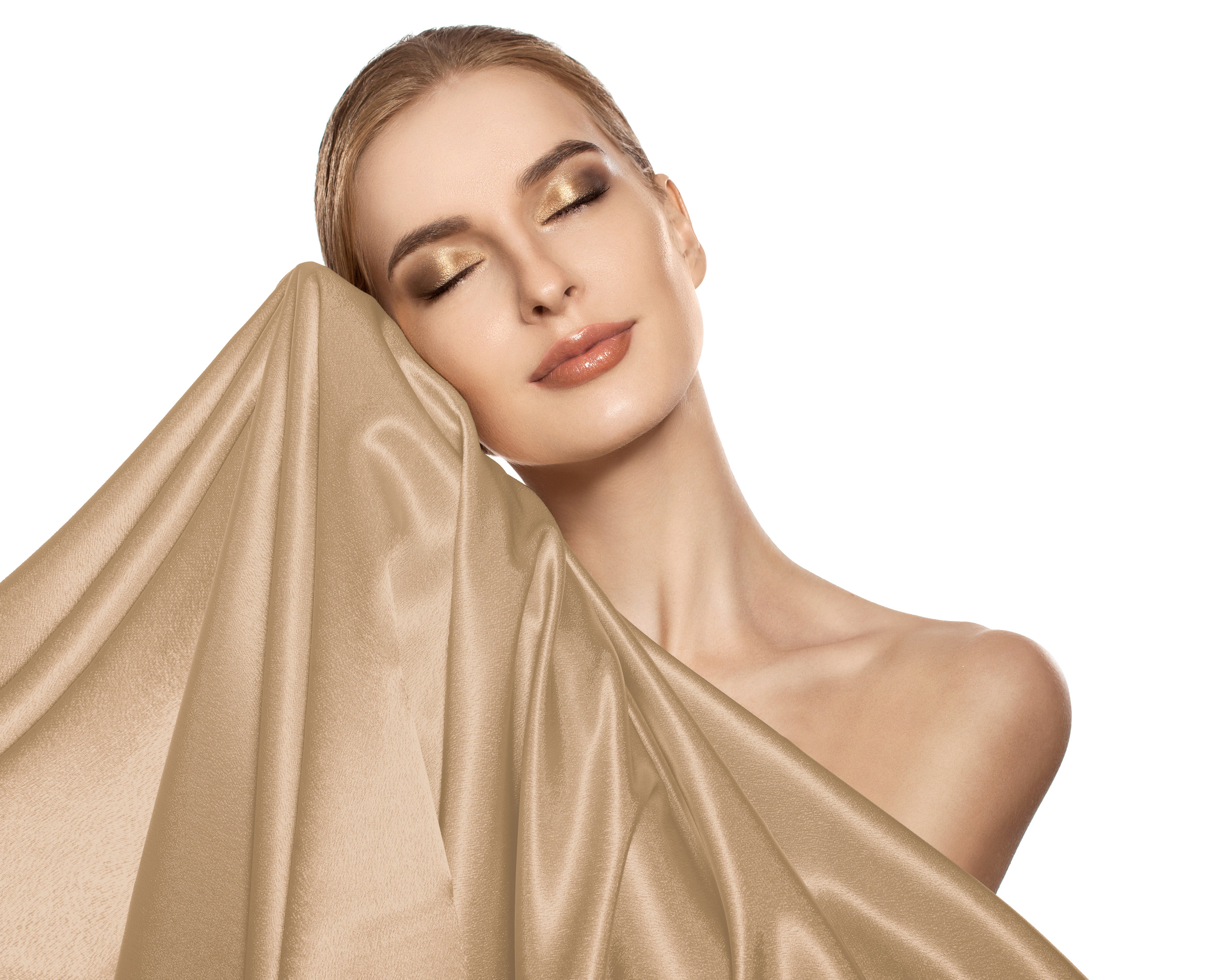 Beauty Skin Care Kussensloop Taupe - Anti haar slijtage - Haarsalon product - Glanssatijn
