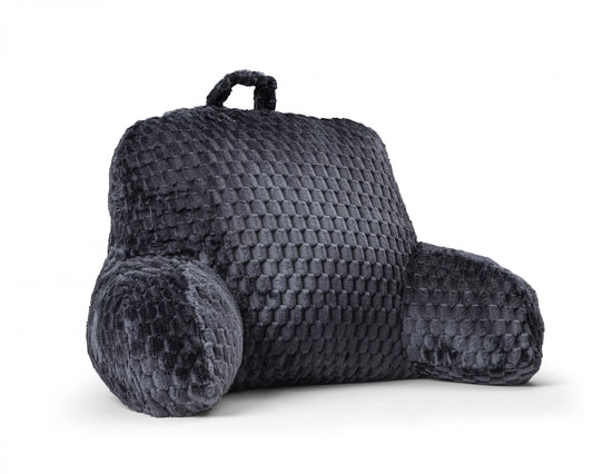 Bedrest Antraciet 34 x 50 - Ontspannend - Comfortabele houding - Handig draaghandvat