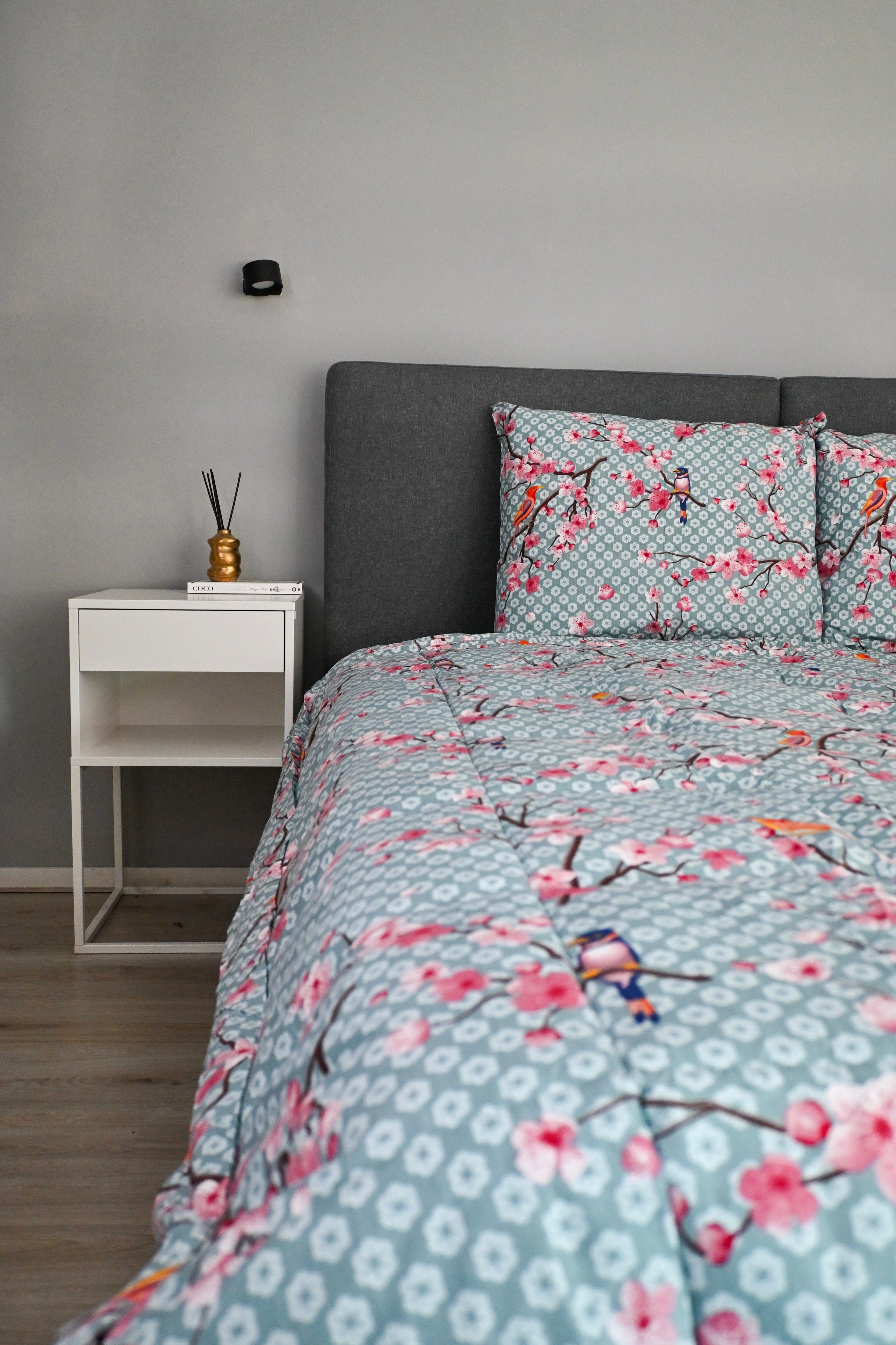 All-in One Lazy Dekbed Japon Blue - Dekbed met kussenslopen