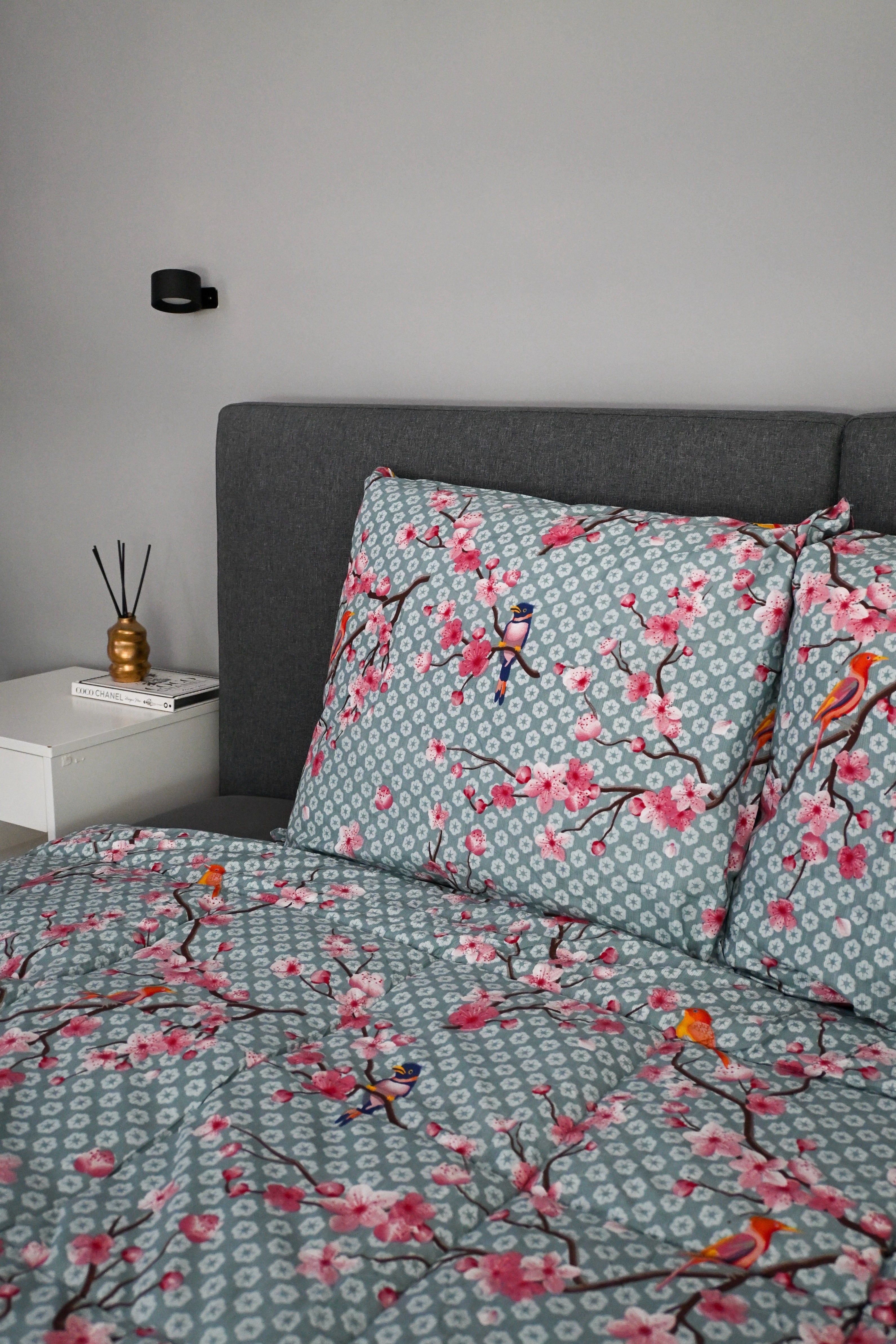 All-in One Lazy Dekbed Japon Blue - Dekbed met kussenslopen