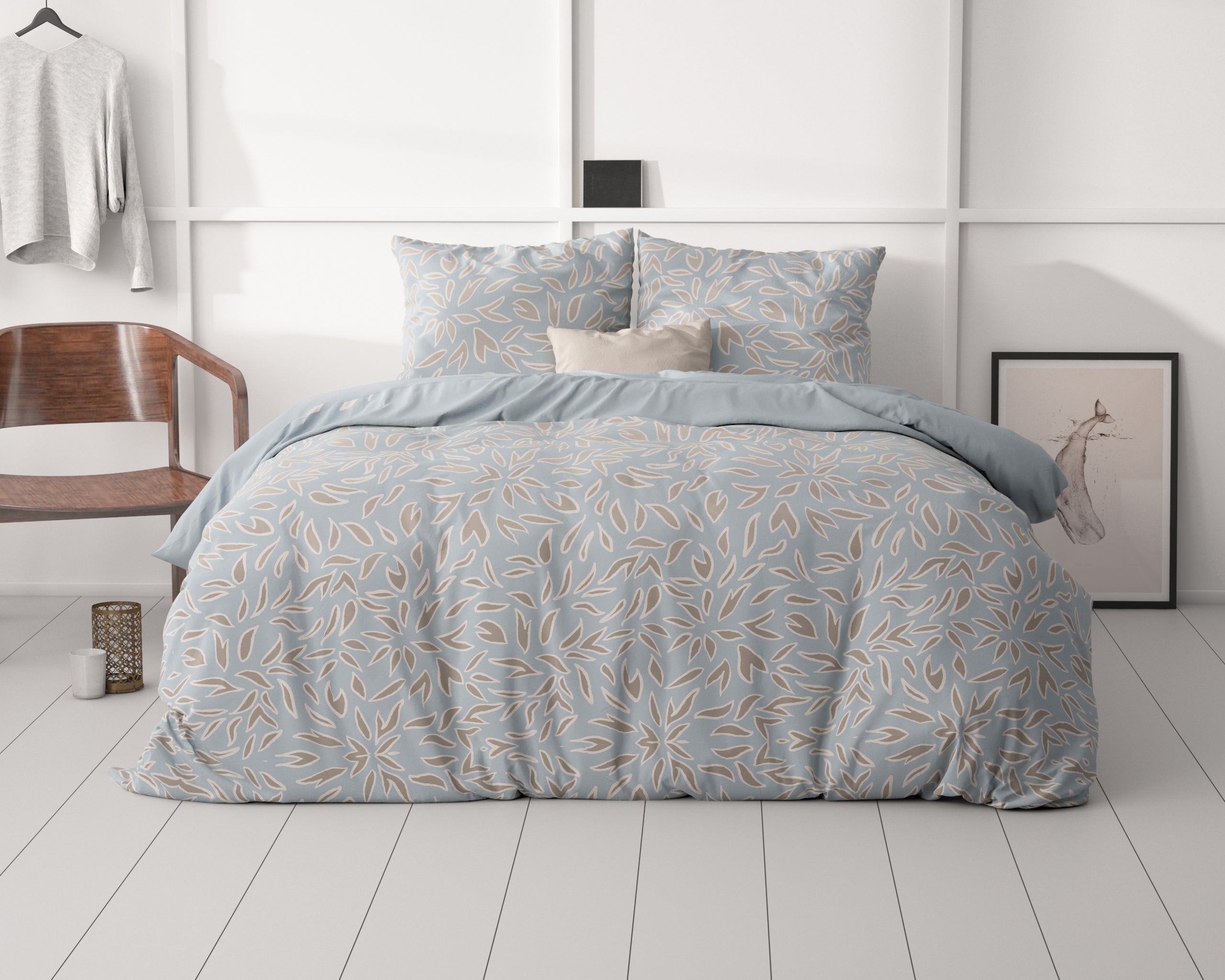 Belia Blauw Dekbedovertrek