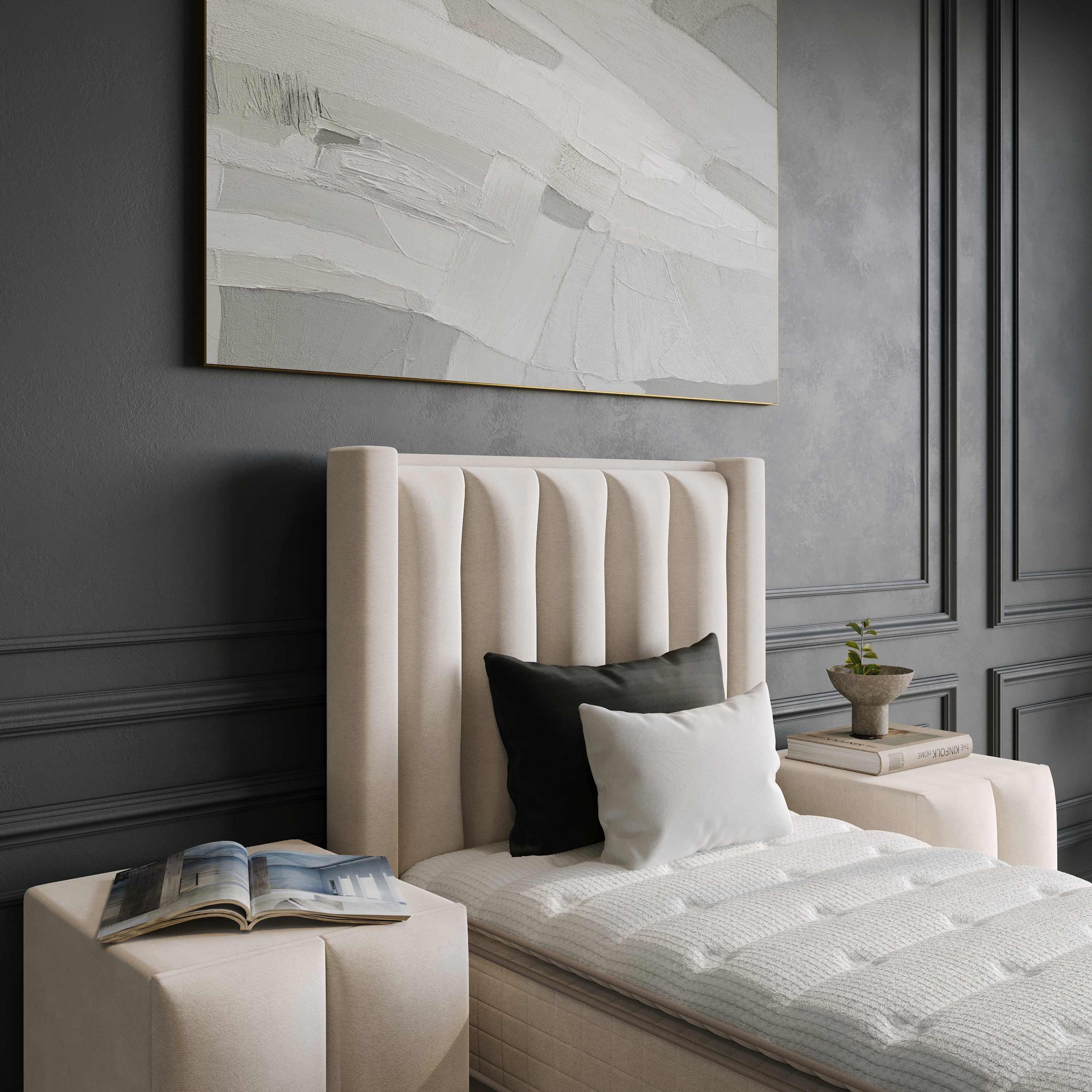 Blackpearl Boxspring Met Opbergruimte 90x200 Beige