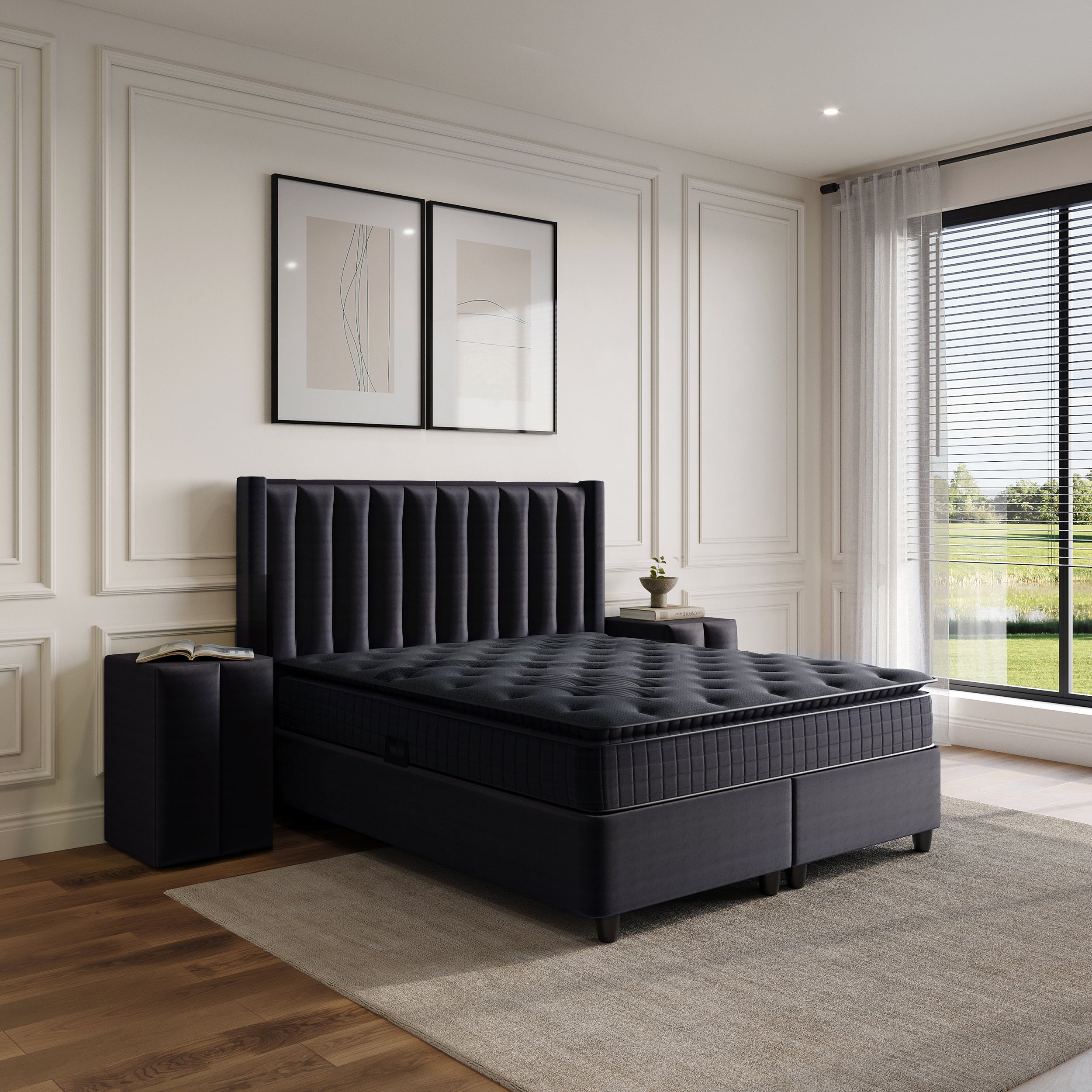Blackpearl Boxspring Met Opbergruimte Antraciet