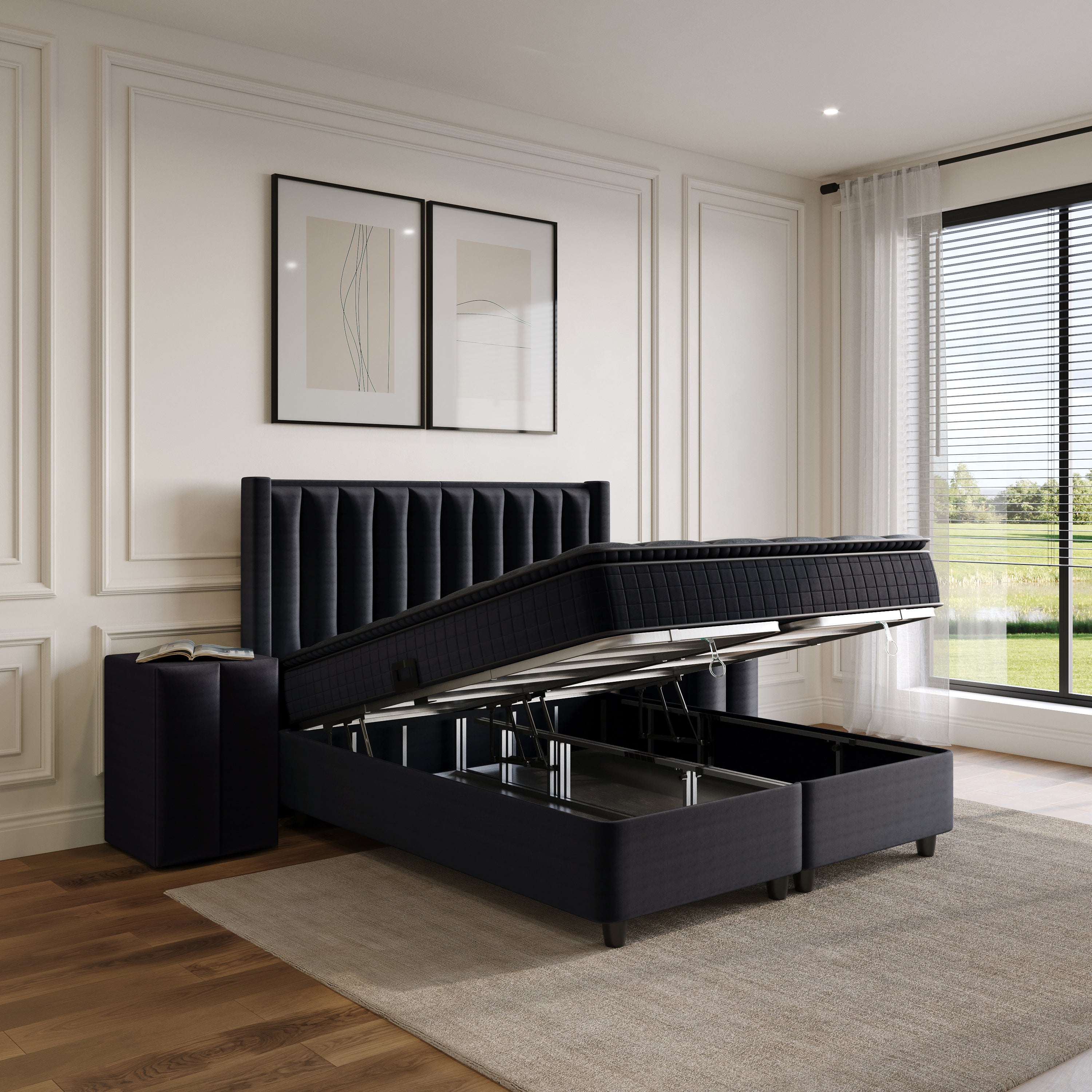 Blackpearl Boxspring Met Opbergruimte Antraciet
