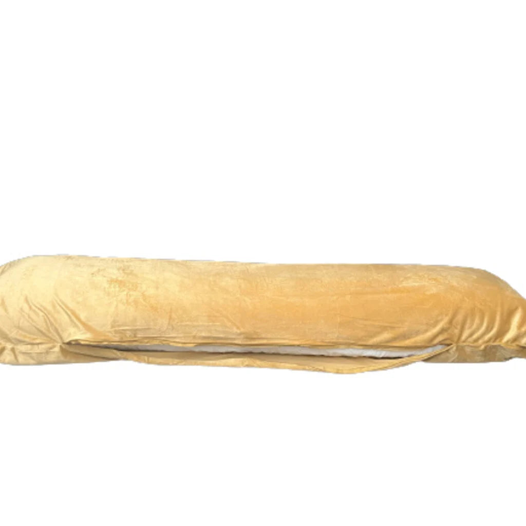 Bodypillow Kussensloop Champagne Goud – Luxe Fluwelen Hoes 45x145 cm