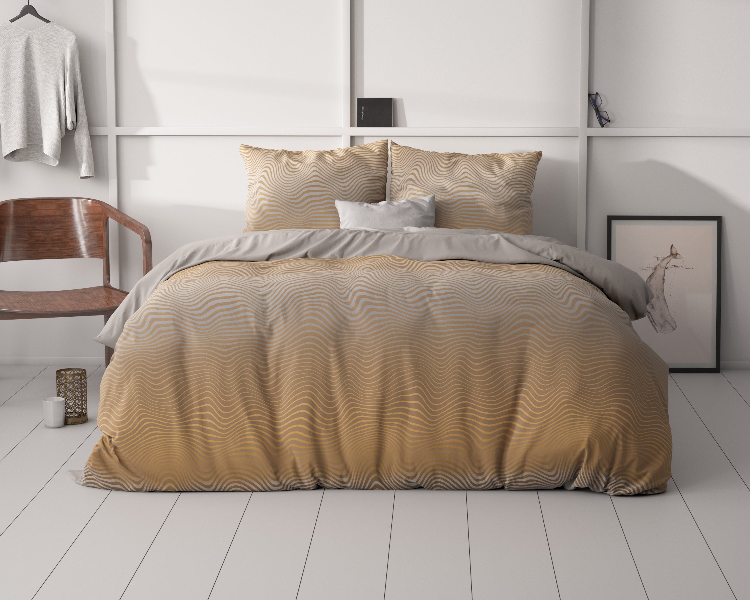 Boyd Orange Duvet Cover