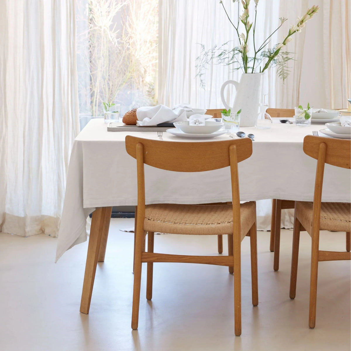 Brabantia Tafelkleed Zacht Beige - 140 x 240 cm - 100% Katoen