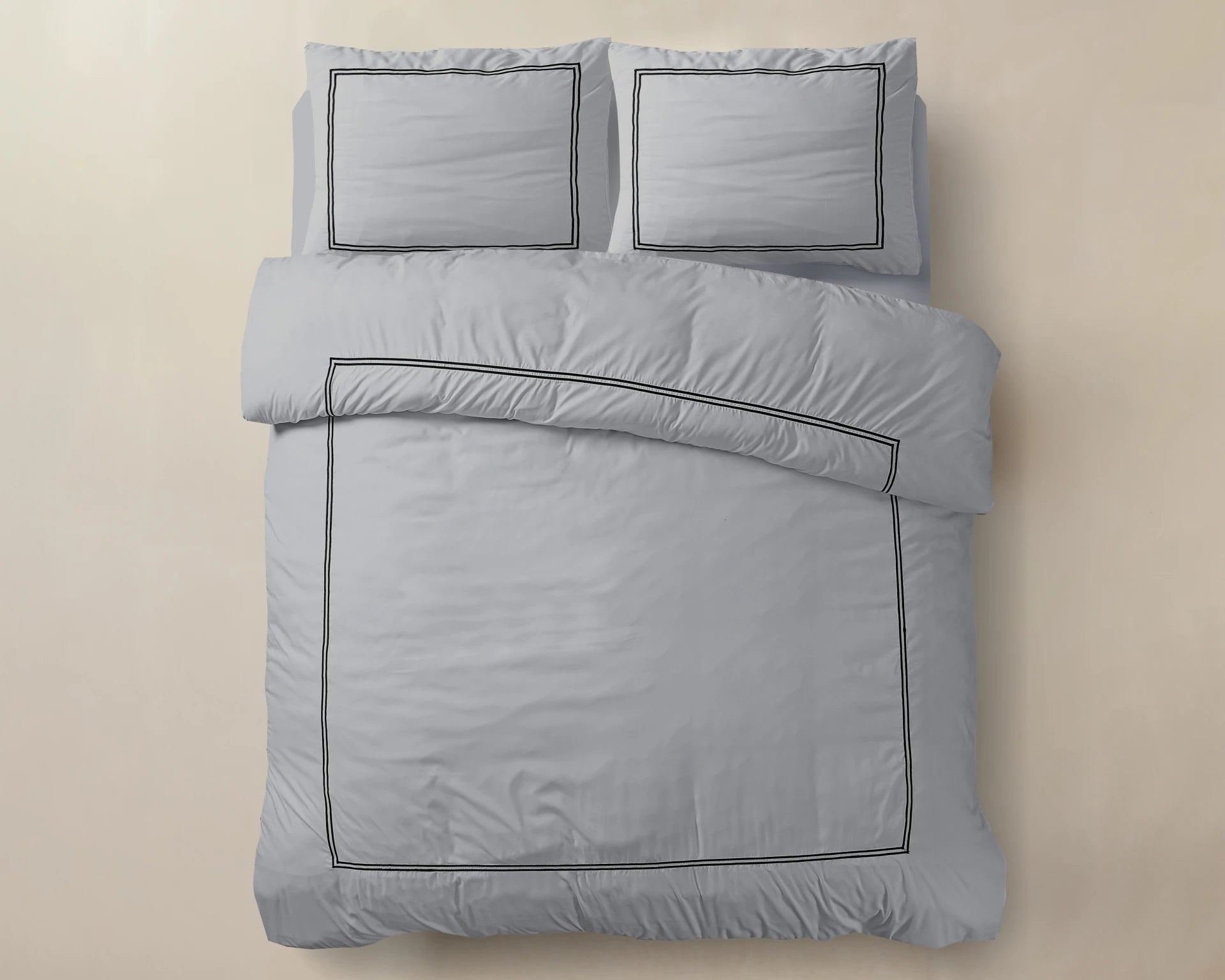 Brata Dekbedovertrek - Grijs/Antraciet - 100% Katoen Percale