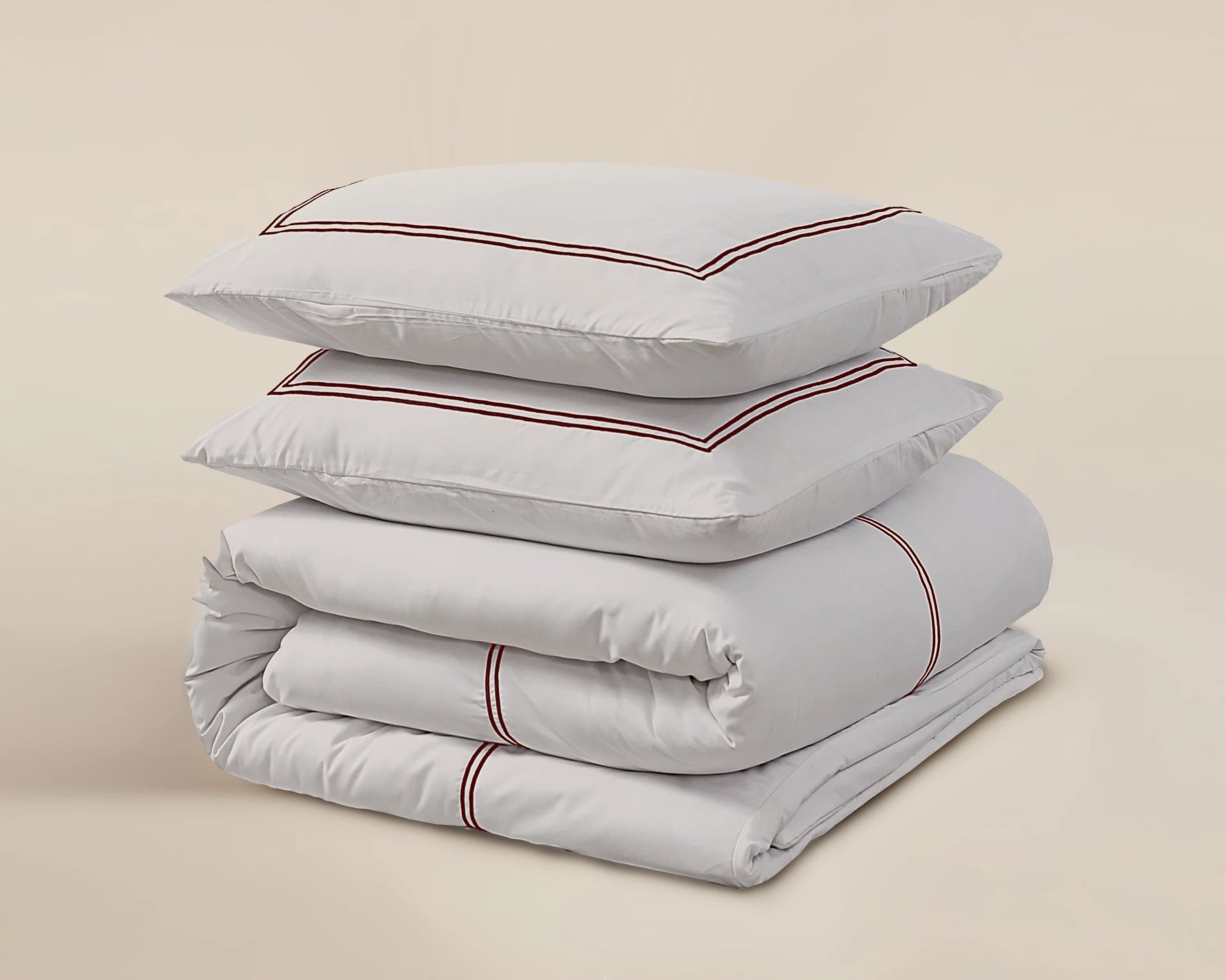 Brata Duvet Cover Taupe/Bronze - Fine woven cotton - Up to 260 long - Hotel chic design