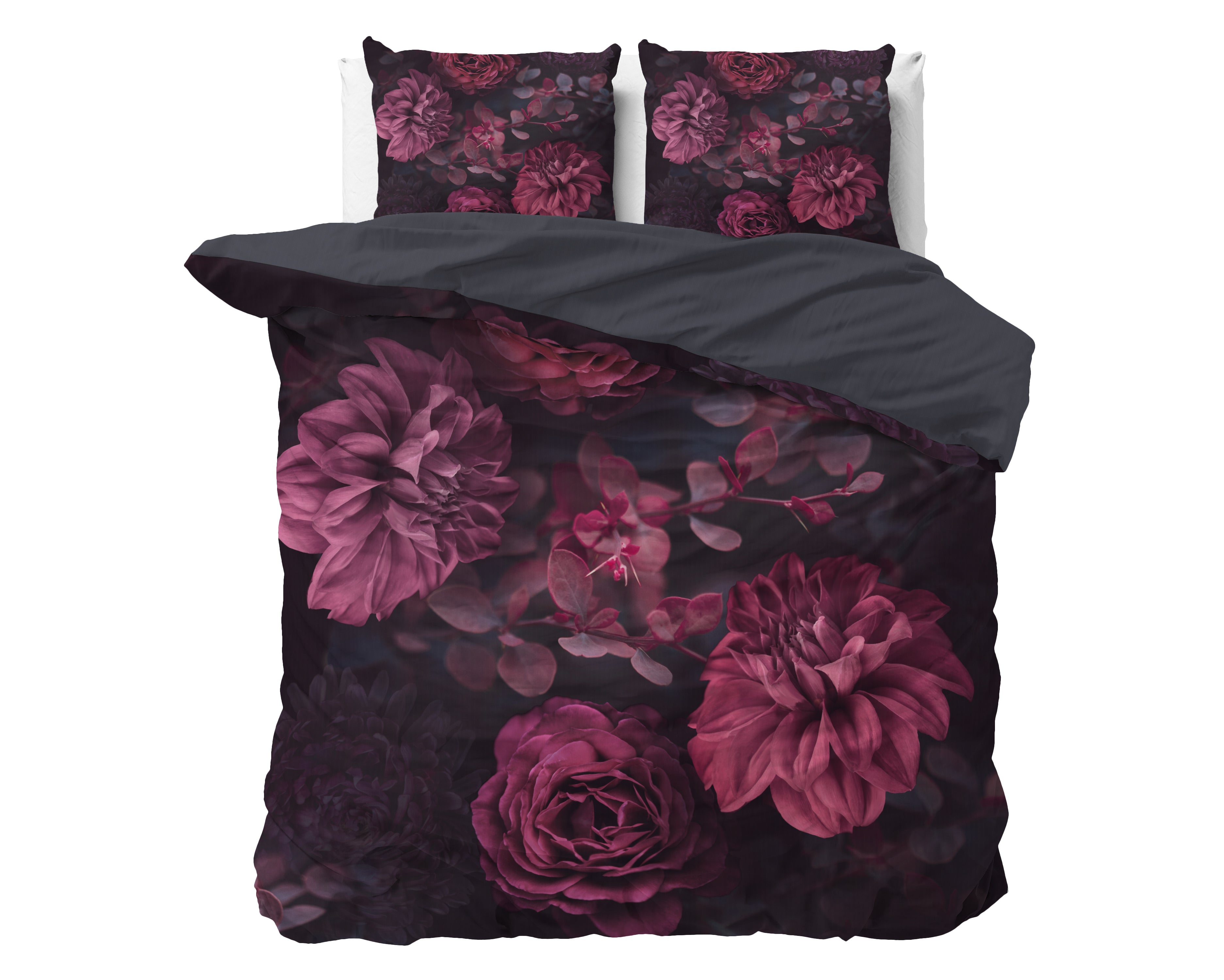 Canberra Dekbedovertrek Rood - Luxe Satijn - Hoge kwaliteit - Trendy prints