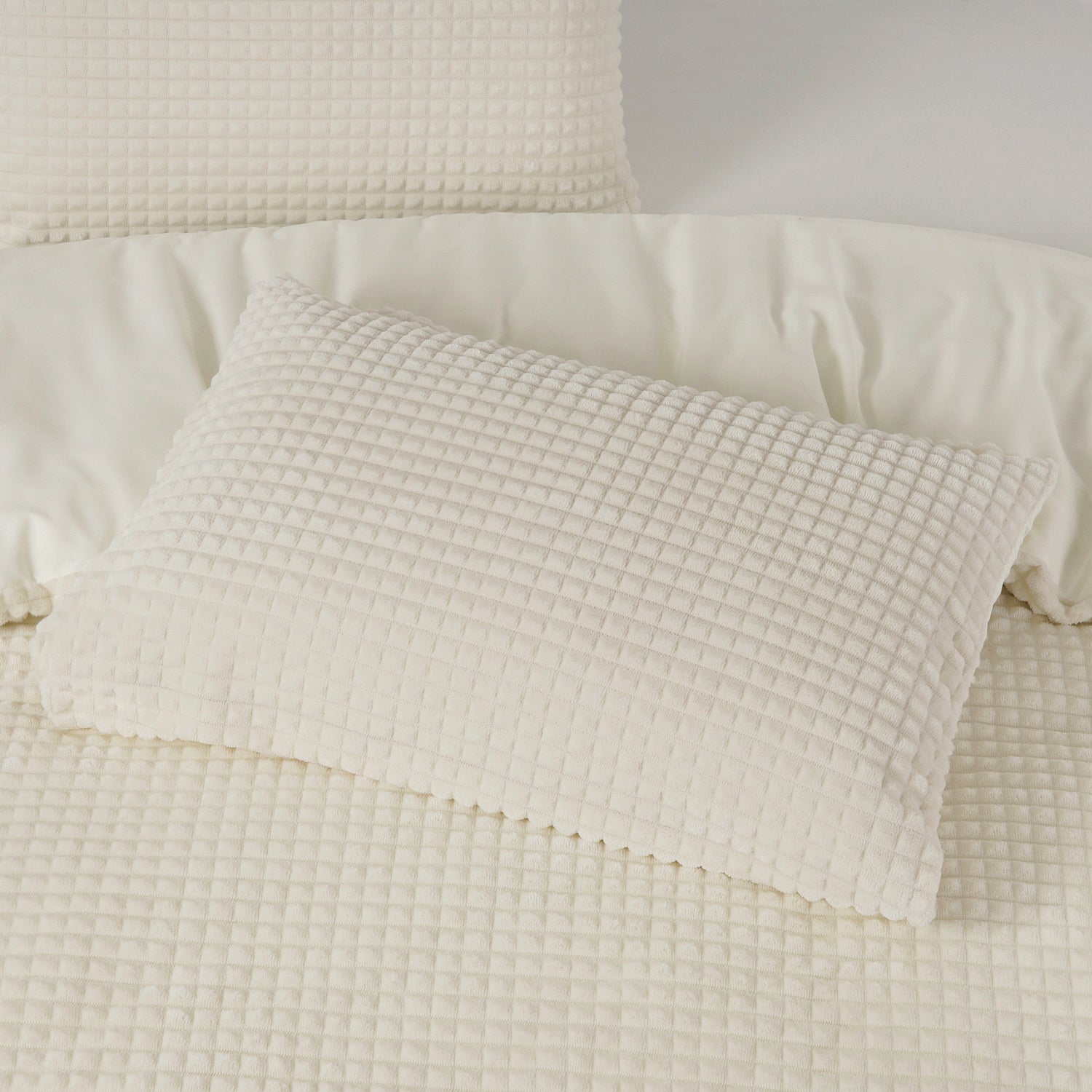 Check teddy Beige Duvet cover
