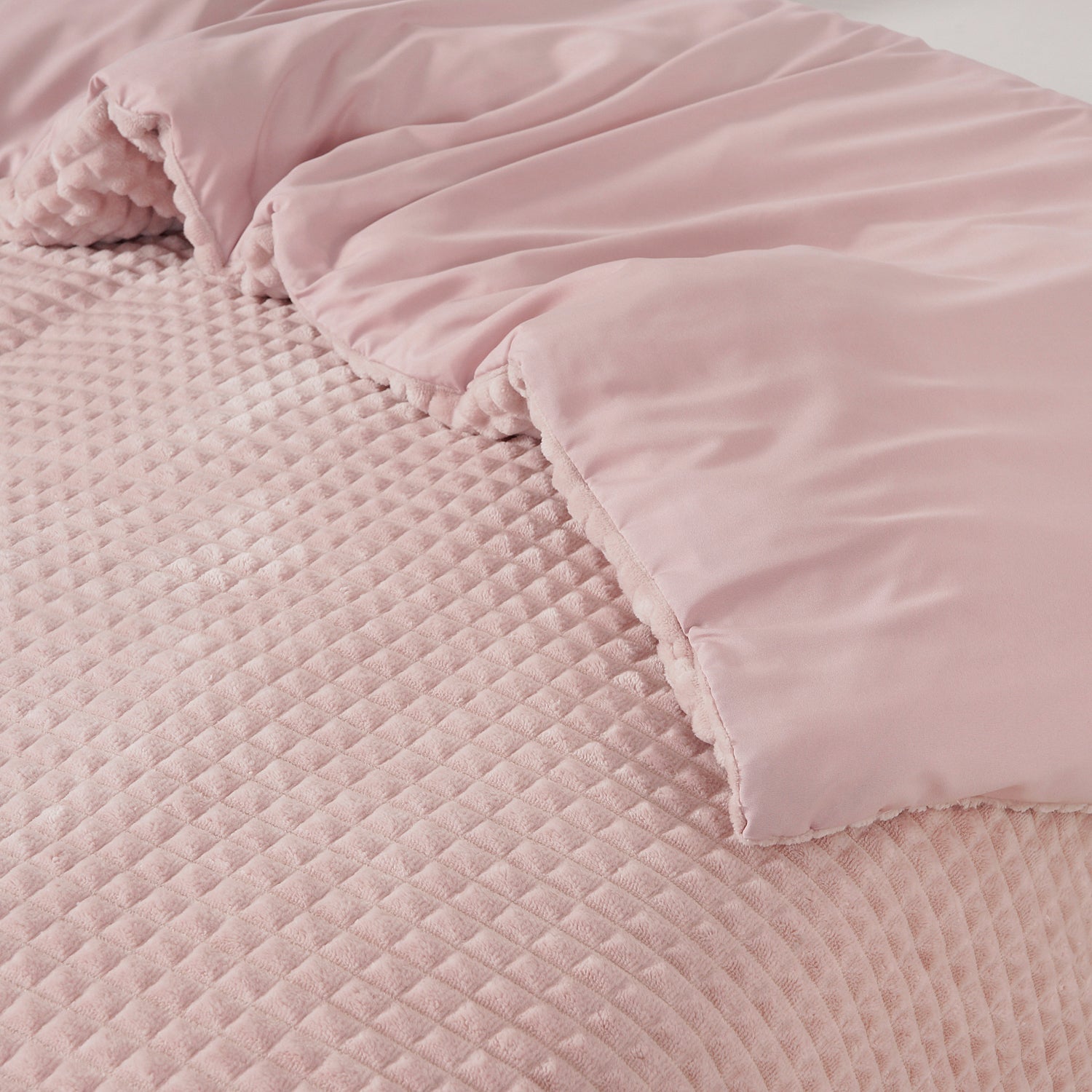 Check teddy pink duvet cover