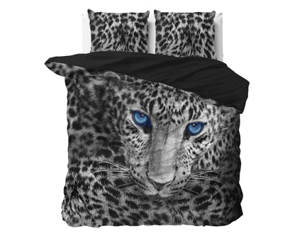 Cheetah Dekbedovertrek Grijs - Ademend katoen - Trendy designs - Met drukknopen