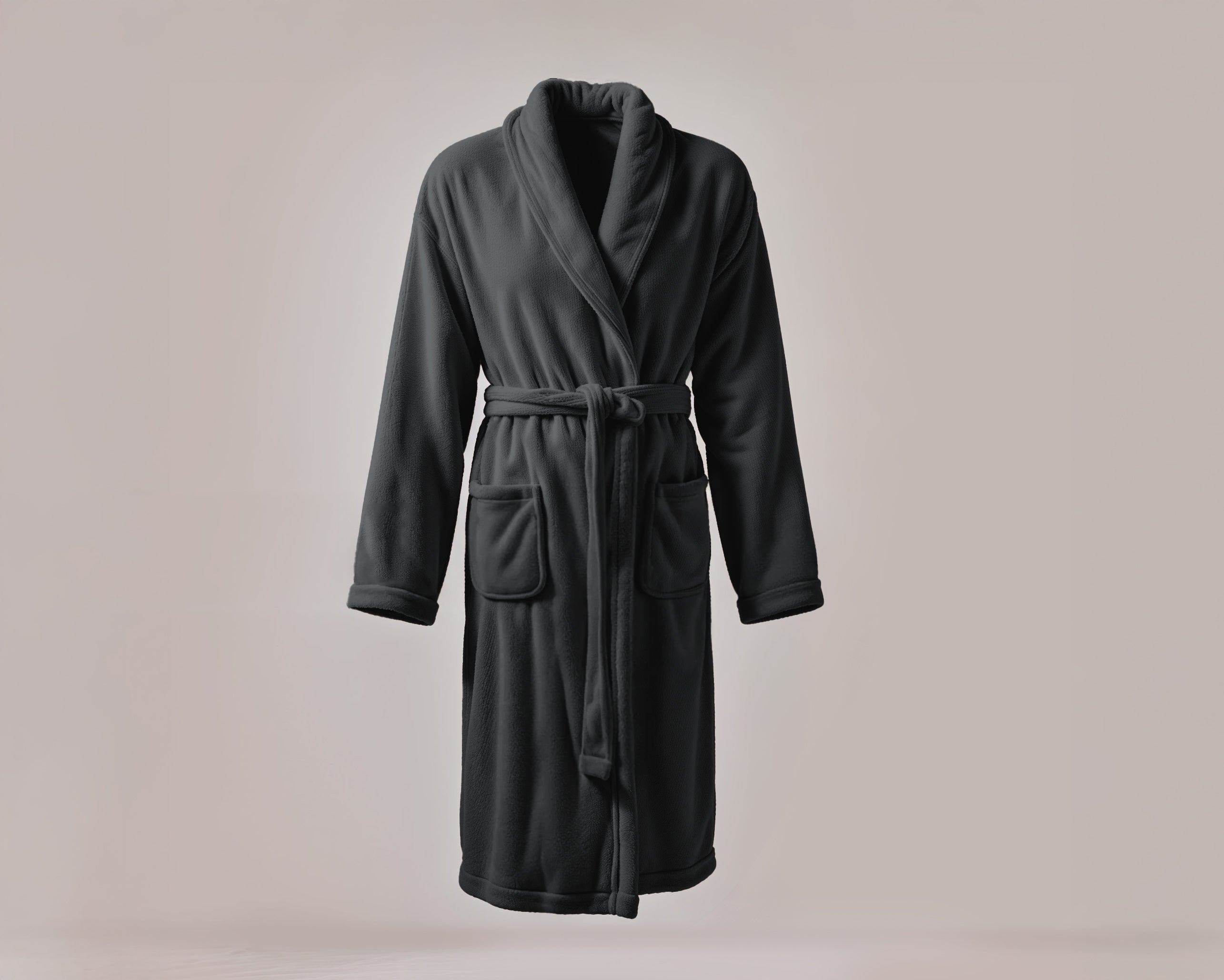 Coral Fleece Badjas Zwart - Perfecte pasvorm - Absorbeert vocht - Verkrijgbaar in verschillende maten
