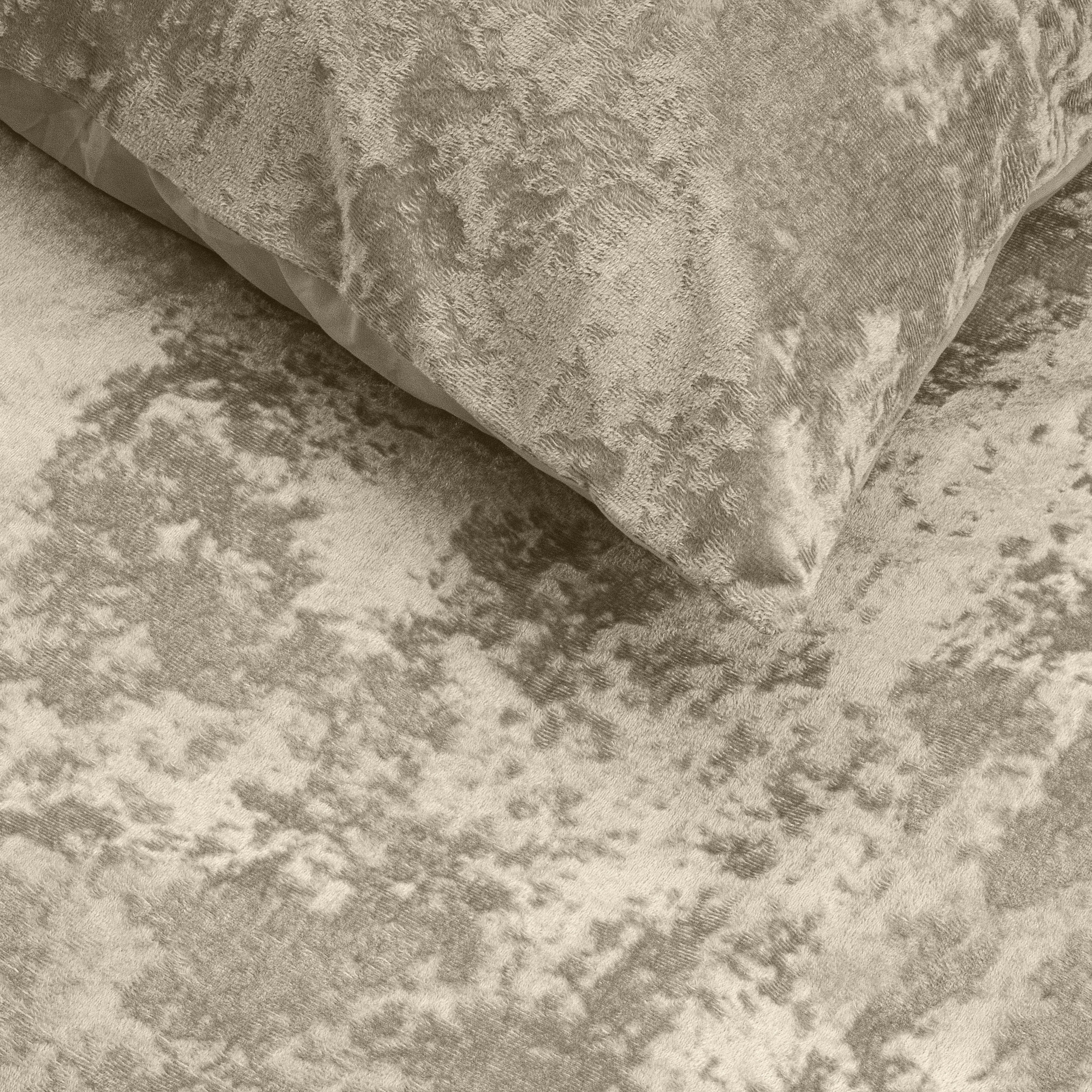 Crushed Velvet Dekbedovertrek Katoen Grijs Taupe - Uniek Design - Gewassen effect - Luxe gevoel
