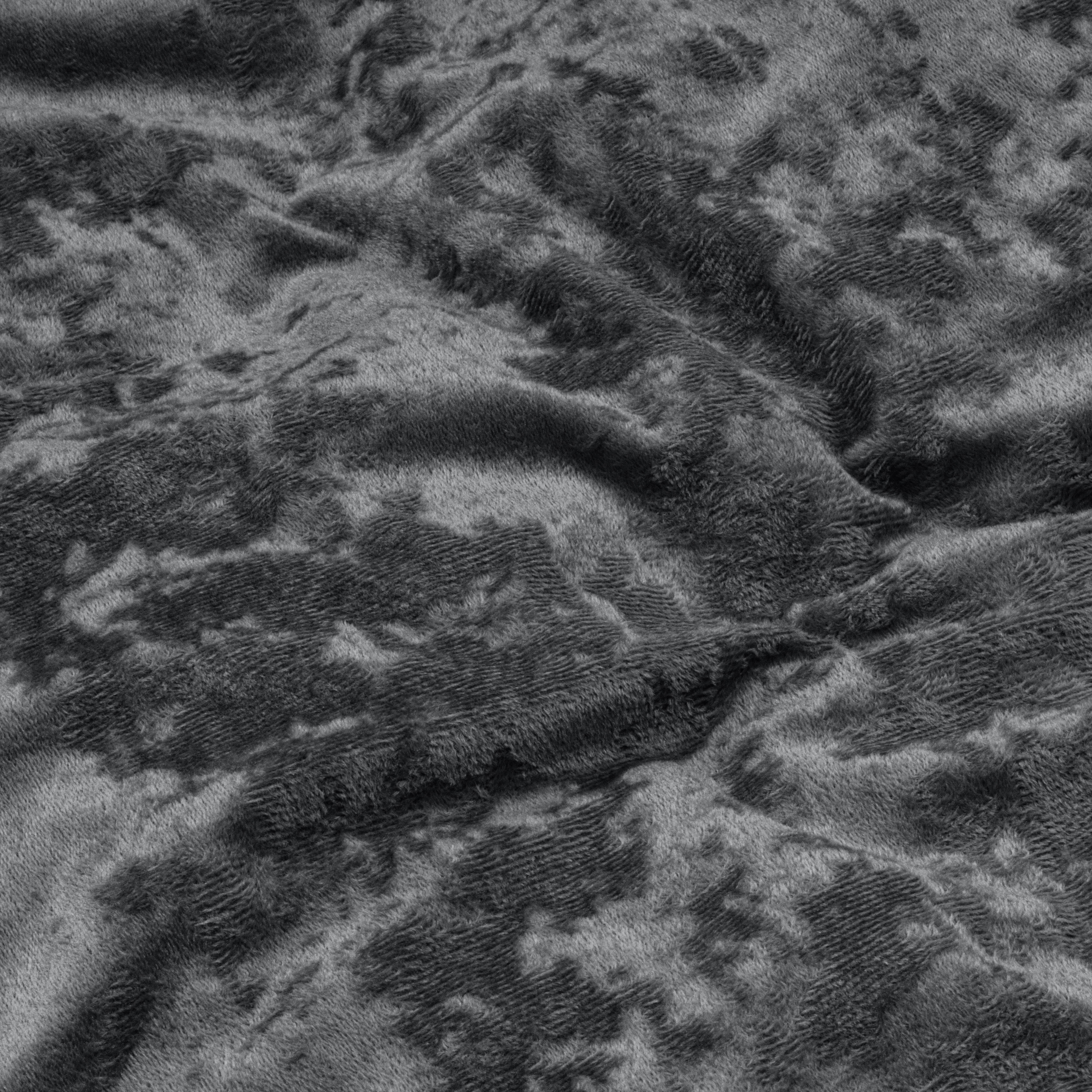 Crushed Velvet Duvet Cover Cotton Volcanic Anthracite - Unique Design - Washed Effect - Luxurious Feel