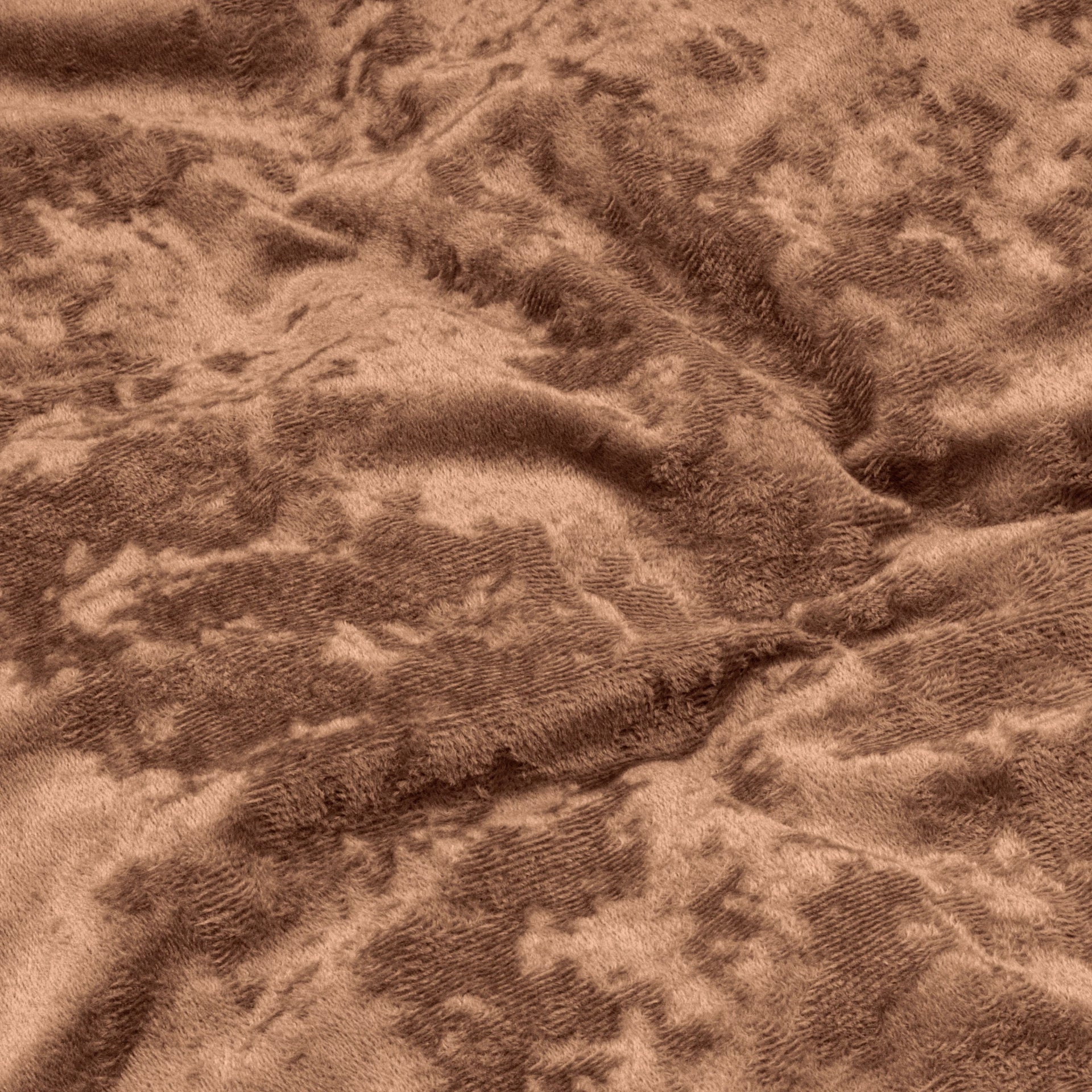 Crushed Velvet Duvet Cover Cotton Wood Brown - Unique Design - Washed Effect - Luxurious Feel
