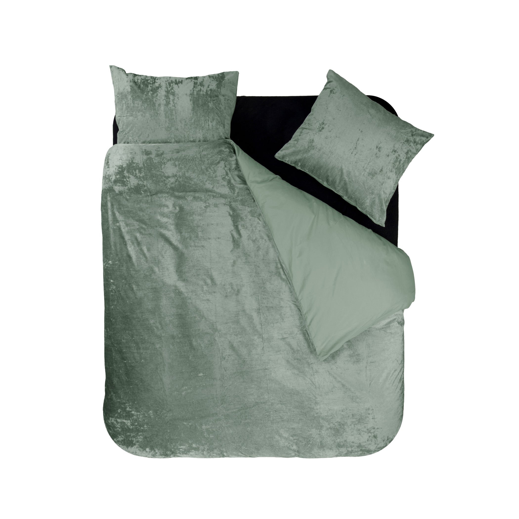 Crystal Velvet Duvet Cover Pistachio Green - Crushed effect - Velvet soft - Luxuriously packaged