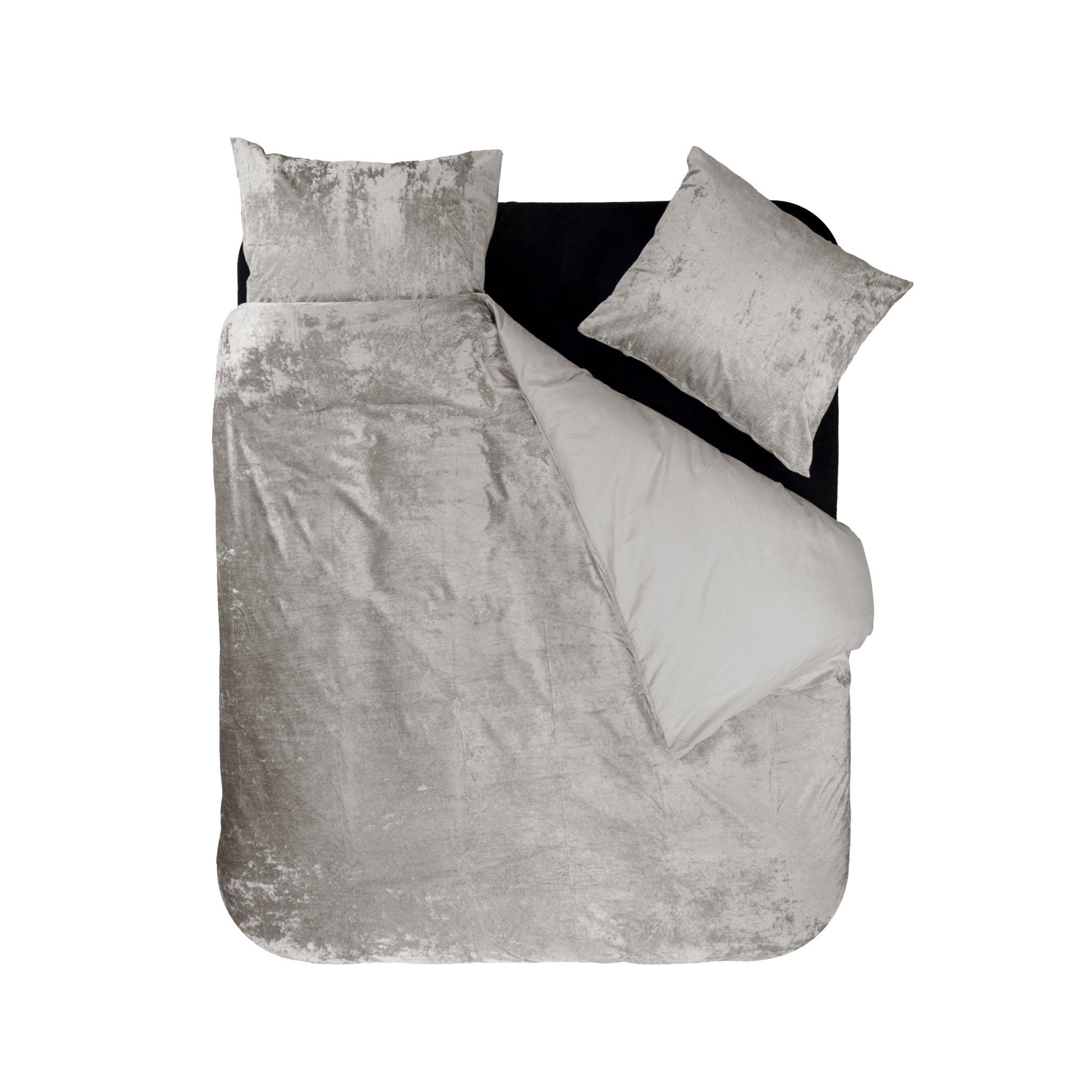 Crystal Velvet Dekbedovertrek Warm Zand - Crushed effect - Fluweel zacht - Luxe verpakt