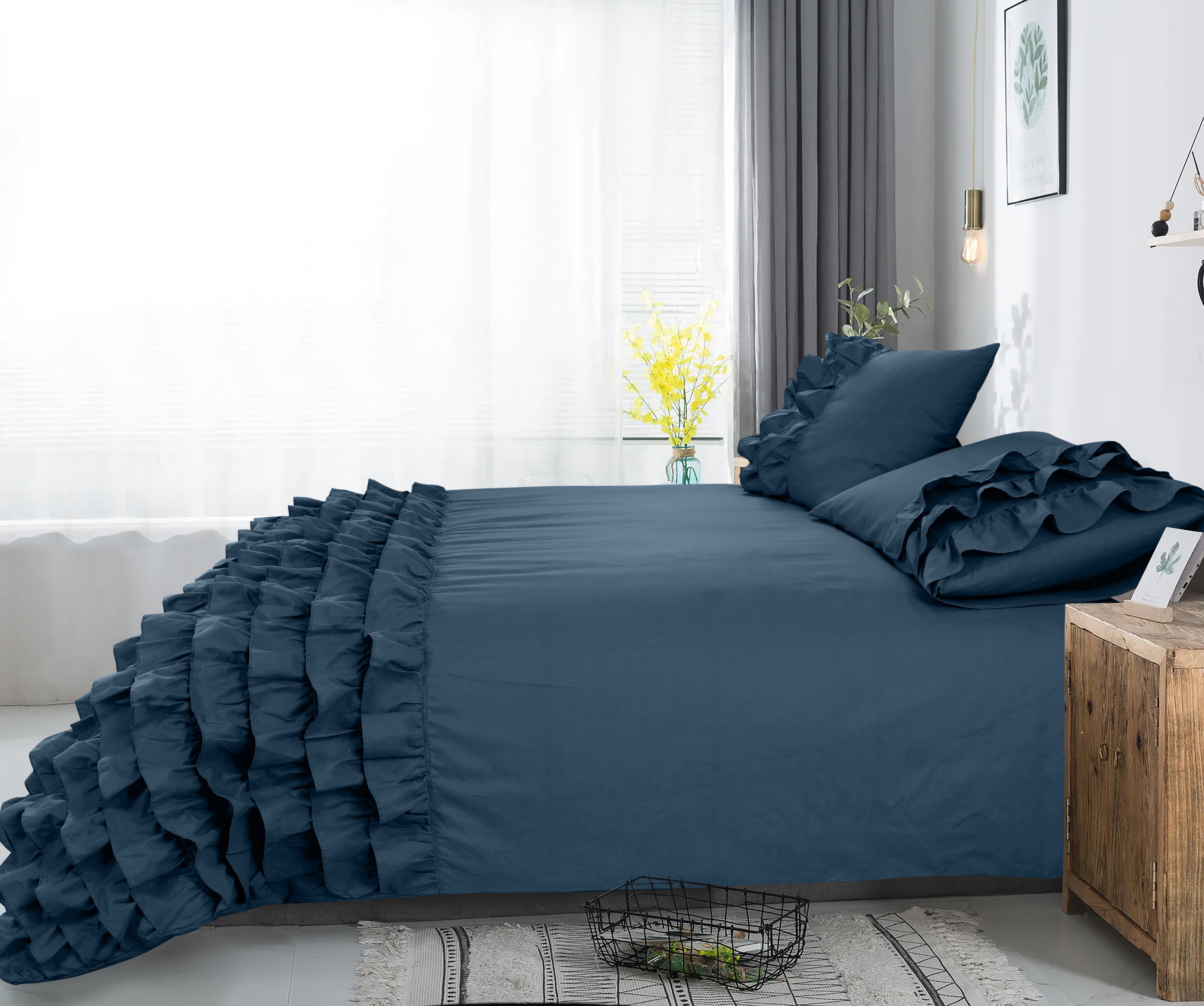 Cyprus Dekbedovertrek Blauw - 100% Katoen