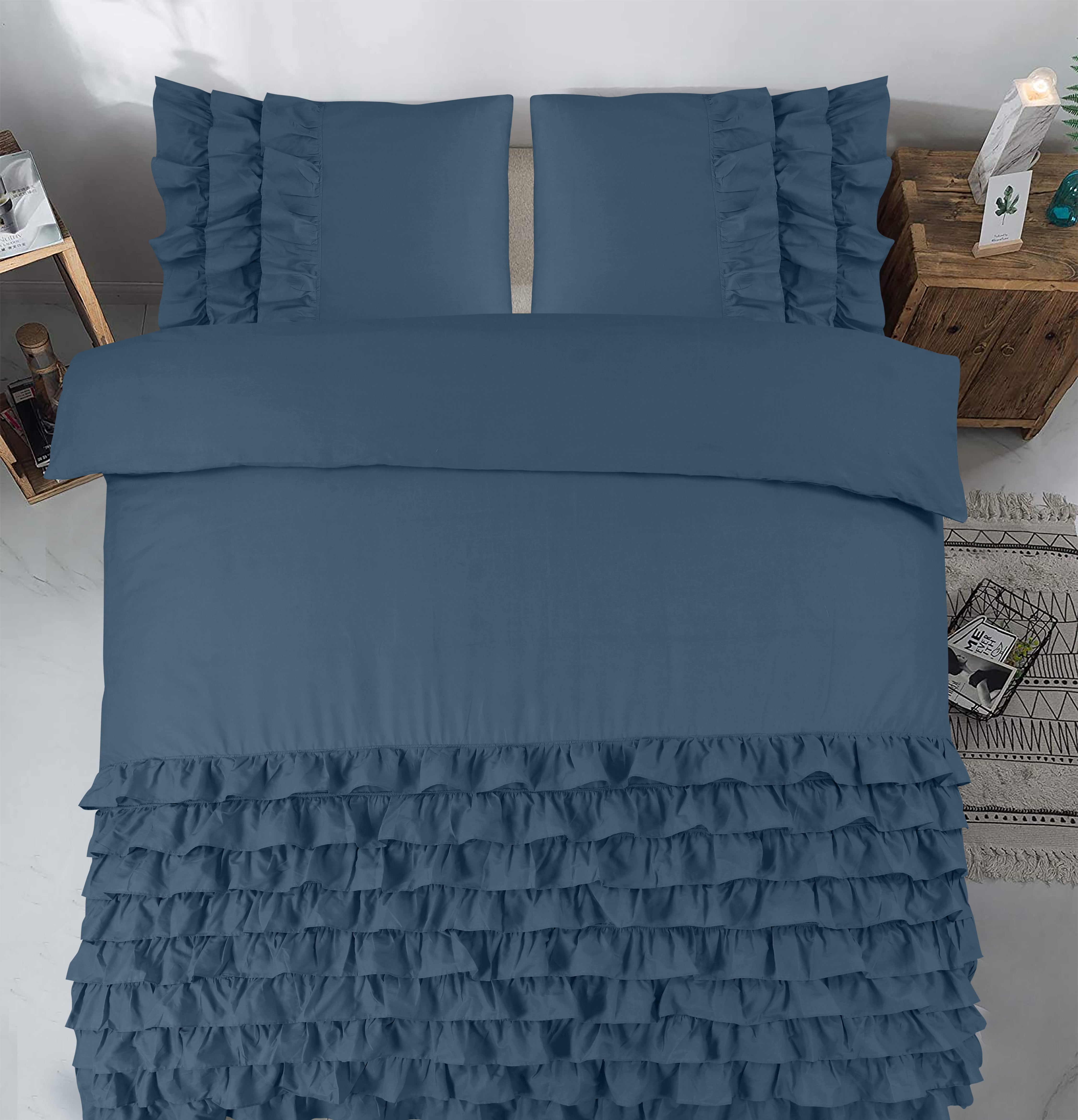 Cyprus Dekbedovertrek Blauw - 100% Katoen