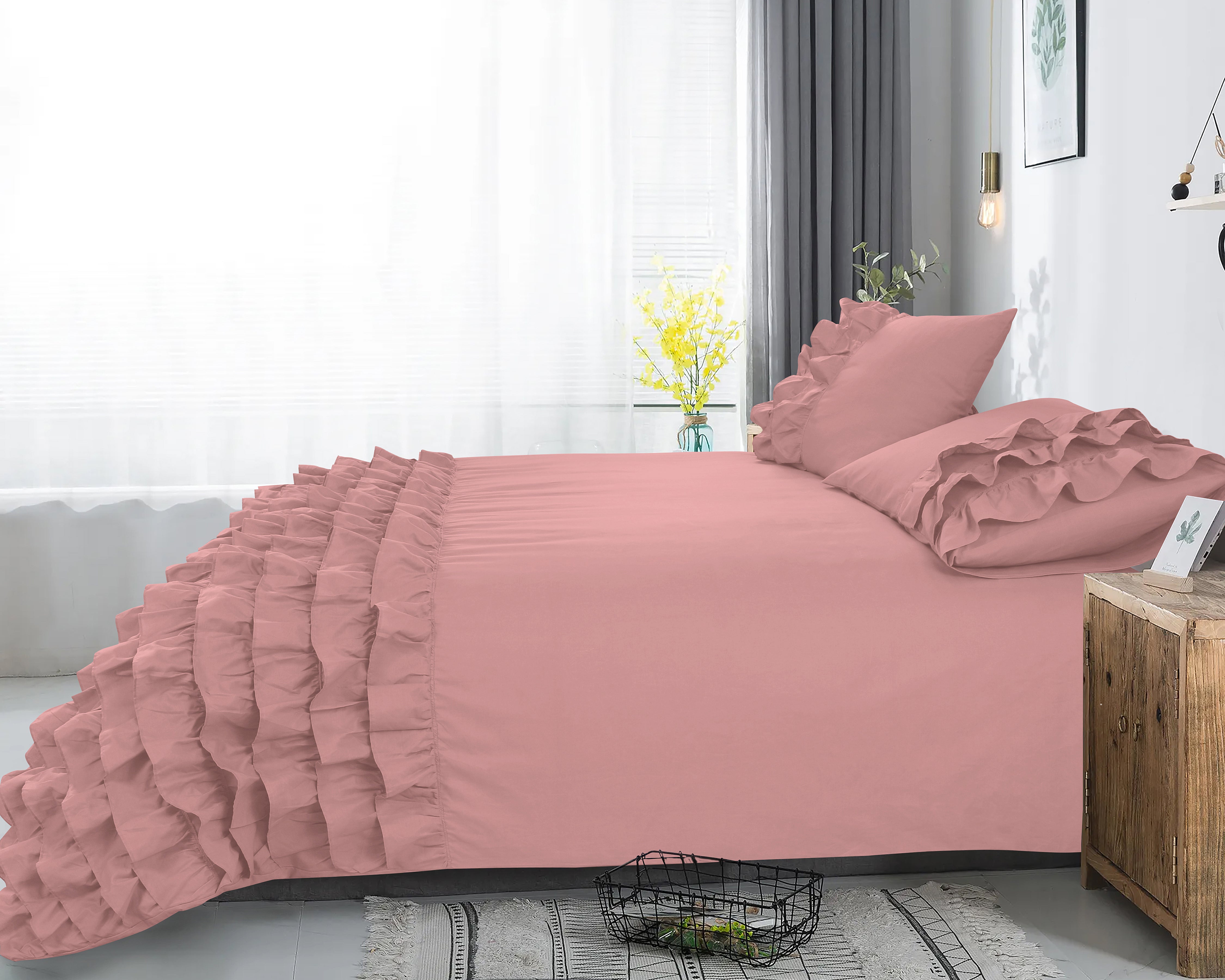 Cyprus Dekbedovertrek Roze - Luxe Design - Super zacht geweven - Luxe verpakt