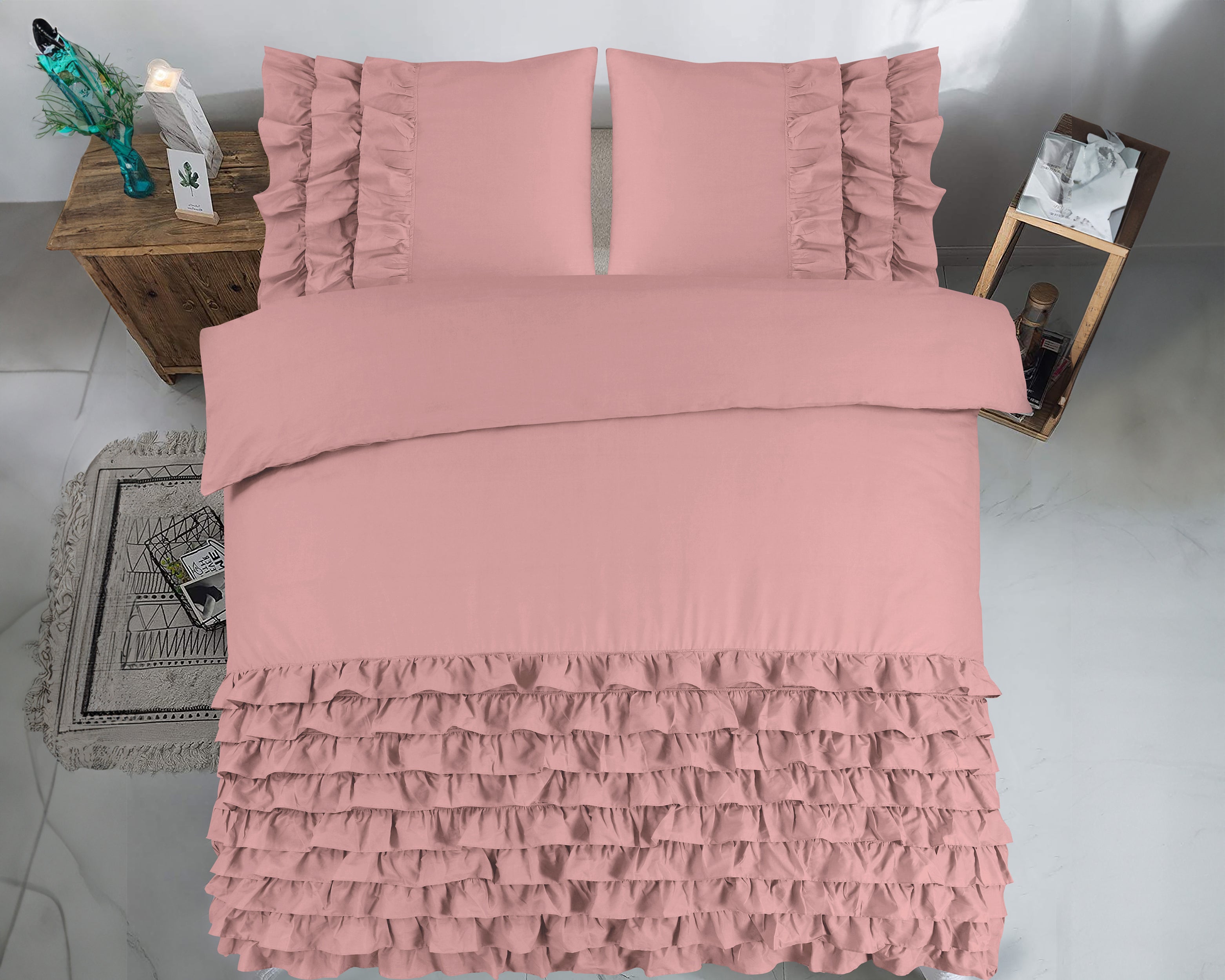 Cyprus Dekbedovertrek Roze - Luxe Design - Super zacht geweven - Luxe verpakt