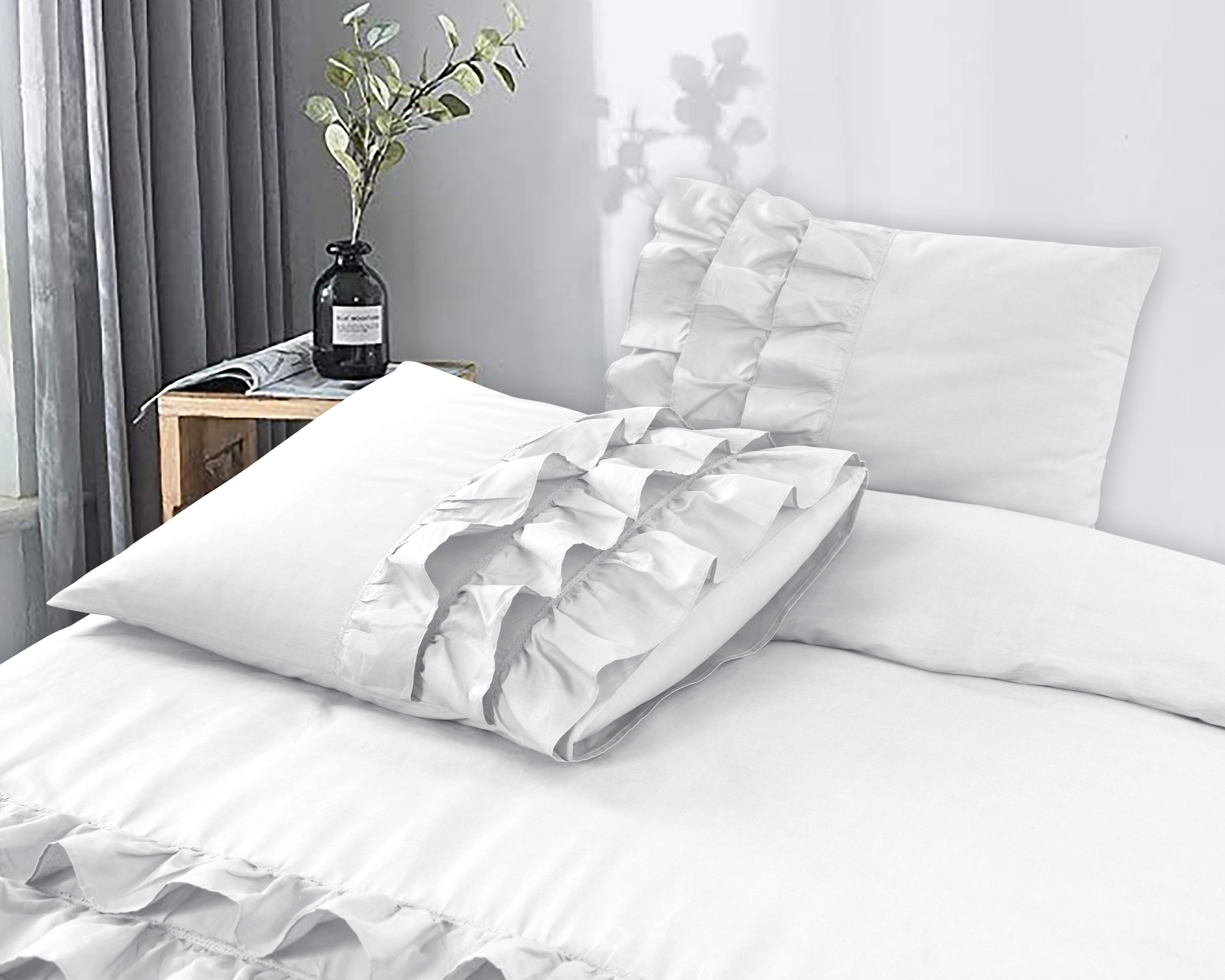 Cyprus Duvet Cover White - Luxury Design - Super soft woven - Luxuriously packaged