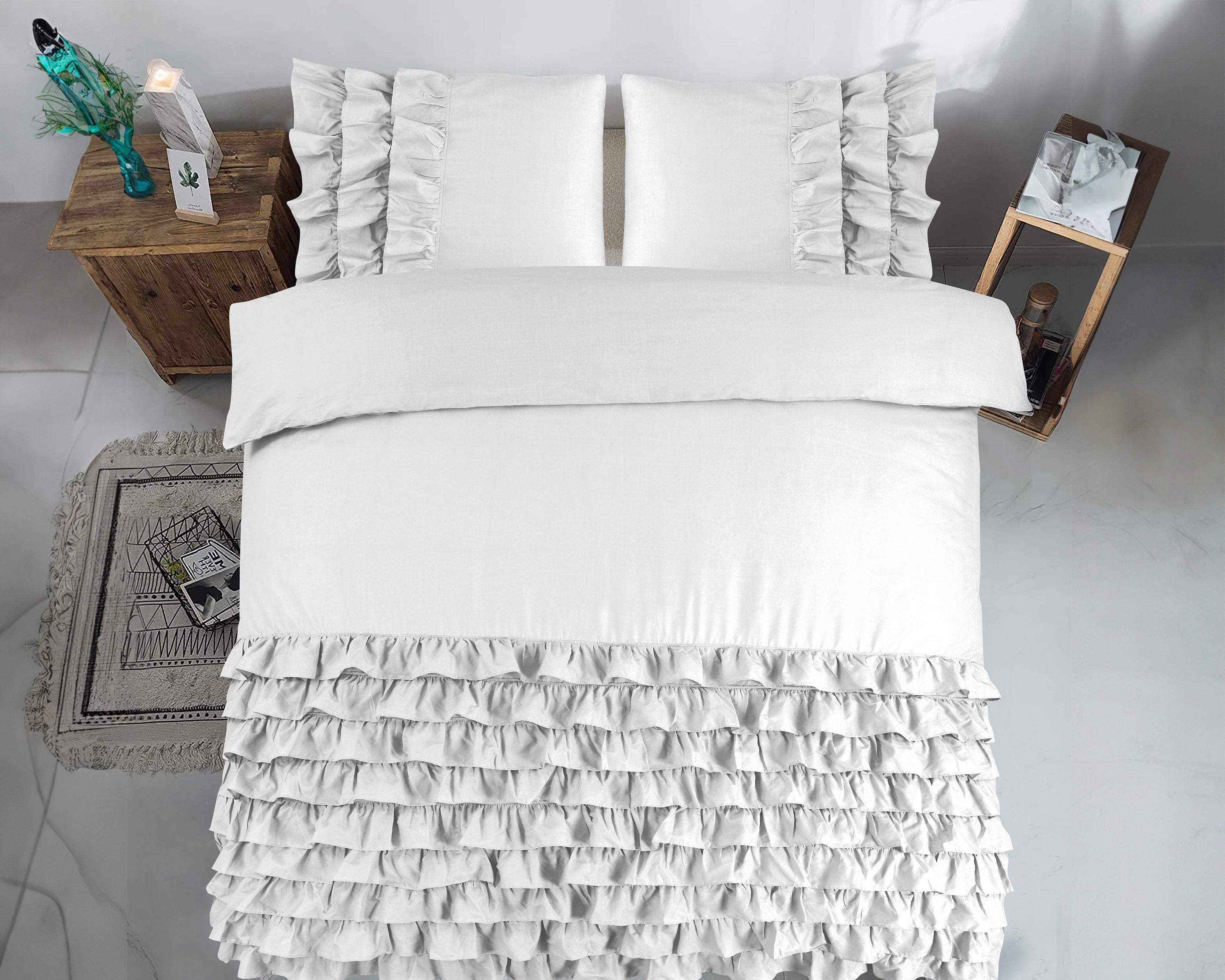 Cyprus Duvet Cover White - Luxury Design - Super soft woven - Luxuriously packaged