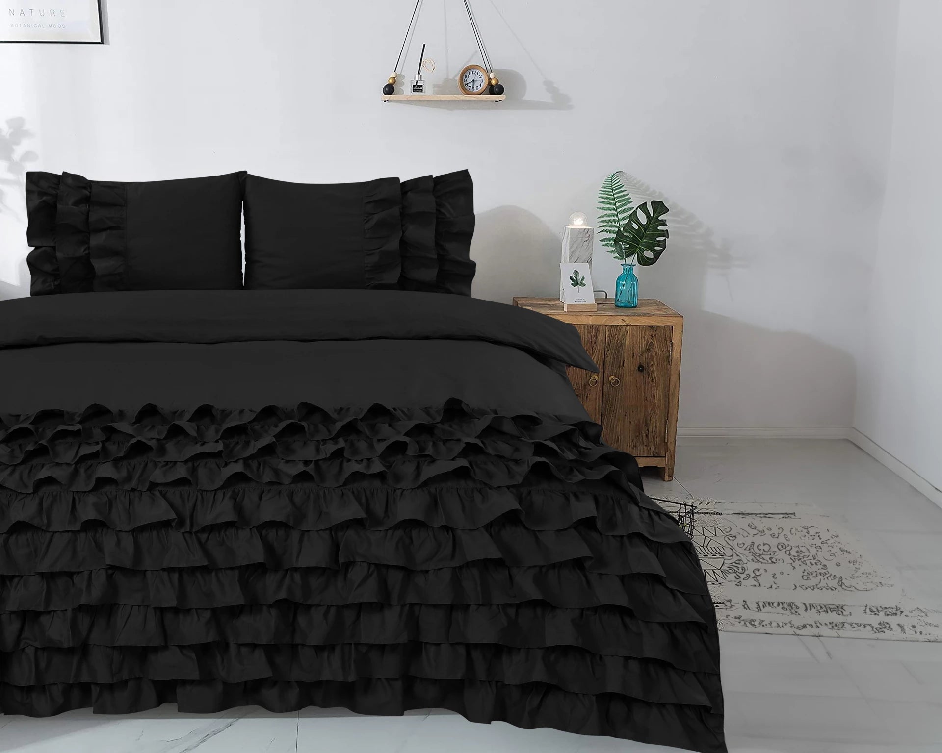 Cyprus Dekbedovertrek Zwart - Luxe Design - Super zacht geweven - Luxe verpakt