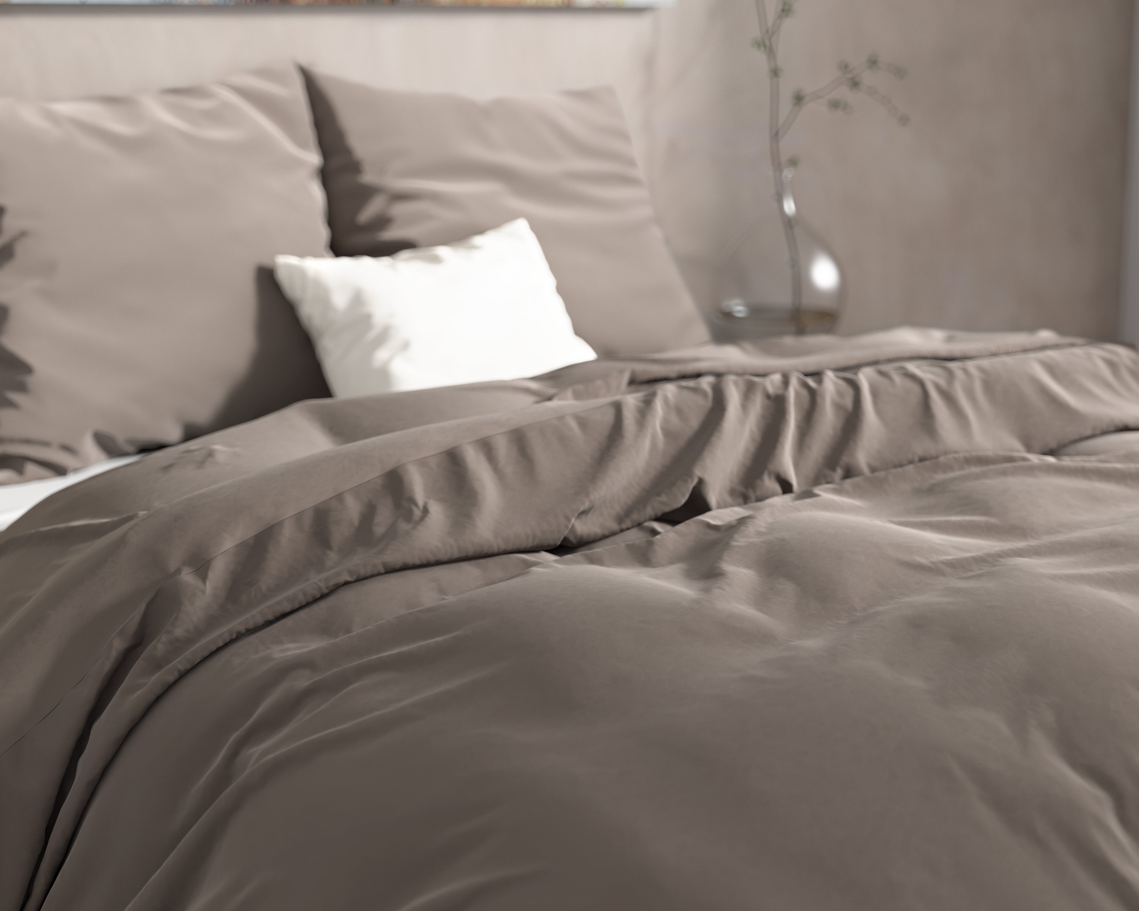 DH Flanel Mendez Taupe Dekbedovertrek - Dik flanel - Heerlijk warm - Zware kwaliteit