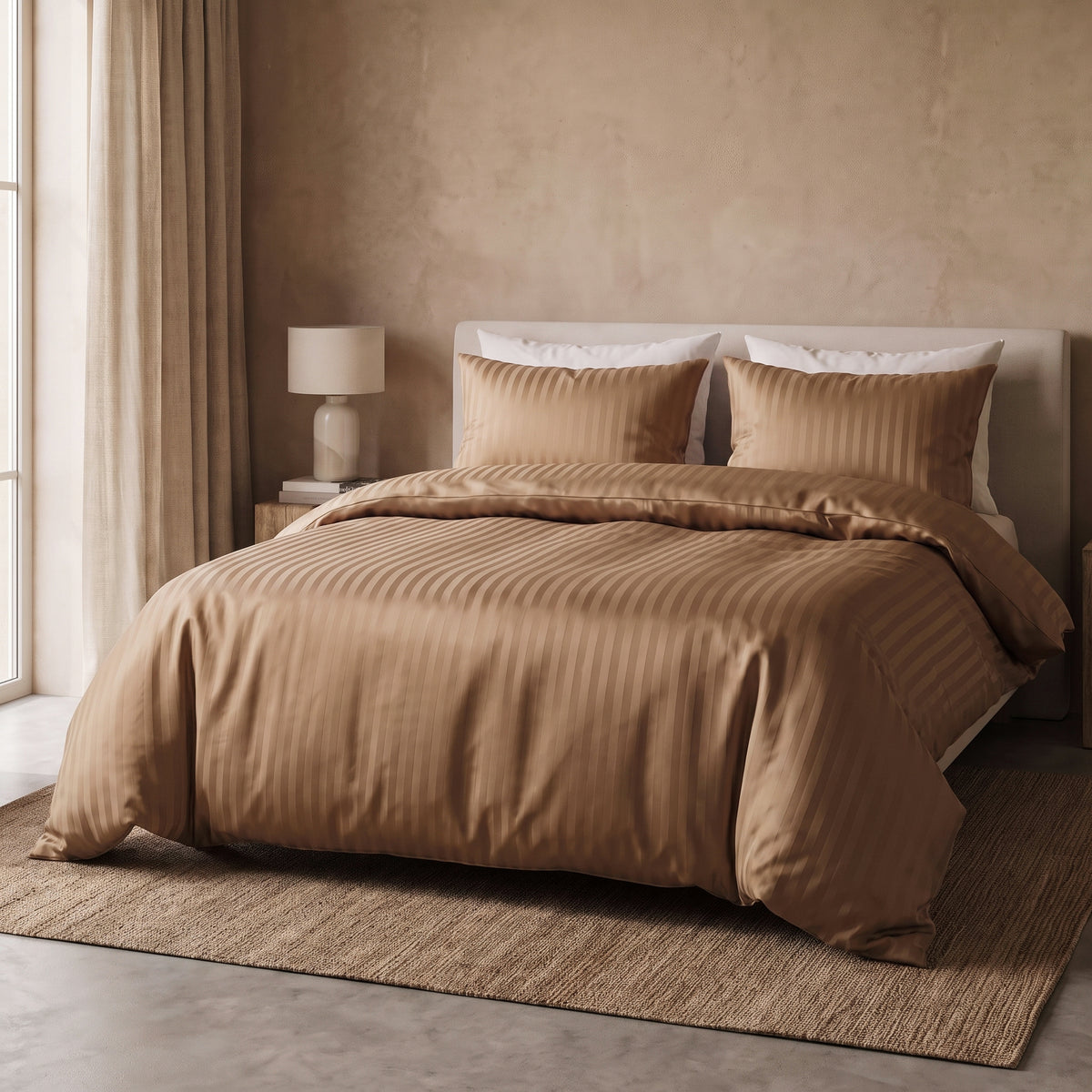 Dallas Dekbedovertrek Taupe - 100% Micropercal