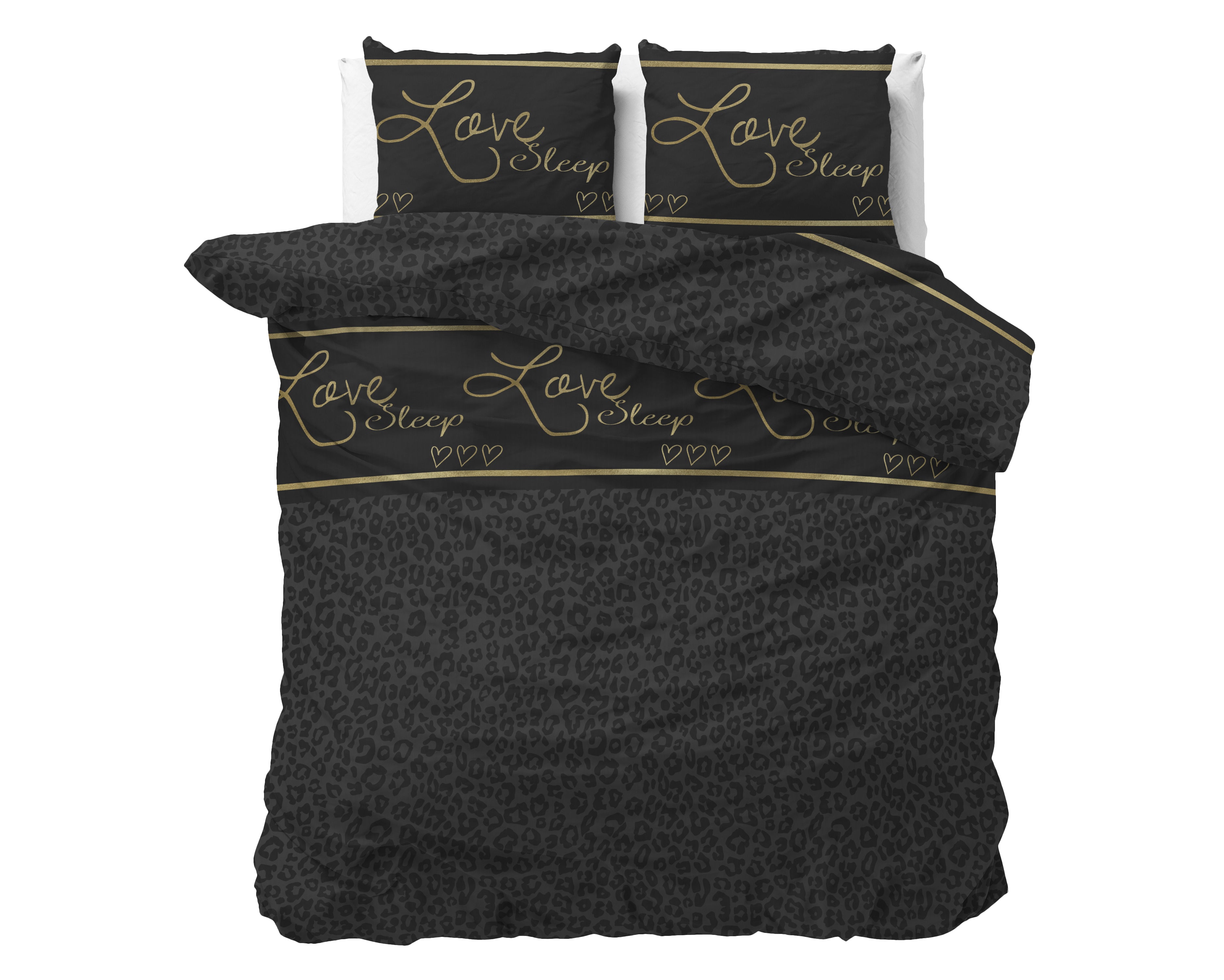 Dark Sleep Zwart Dekbedovertrek - Kleurvast - Haarscherpe prints - Heerlijk zacht