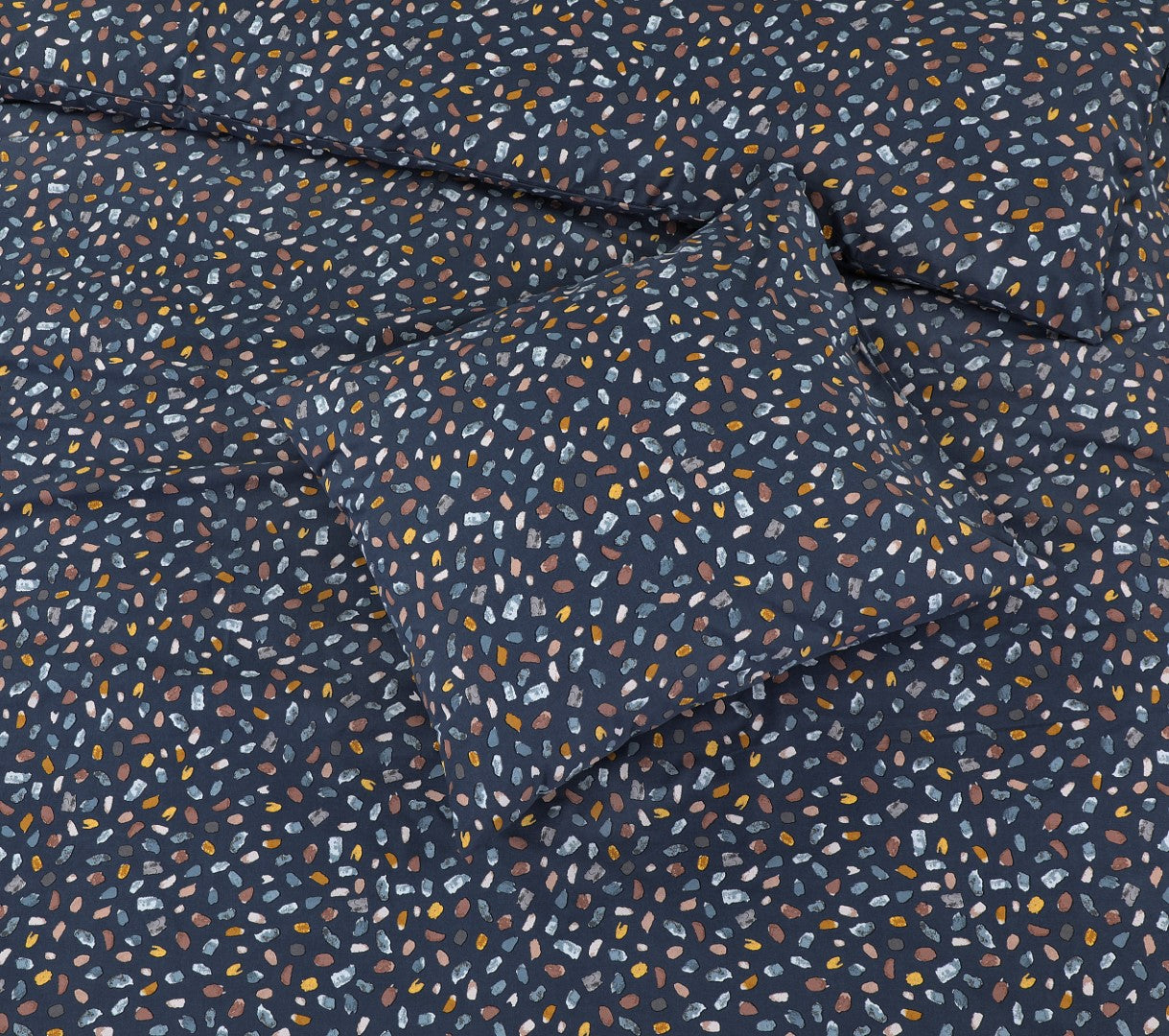 Naud Dekbedovertrek Blauw | 100% Katoen | Trendy Terrazzo Design