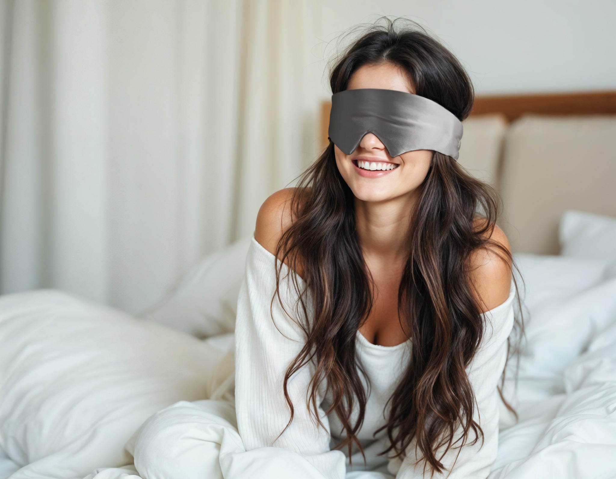 Deepsleep Mask Anthracite 68 x 12 - Suitable for all skin types - Ultra soft - Prevents skin irritation