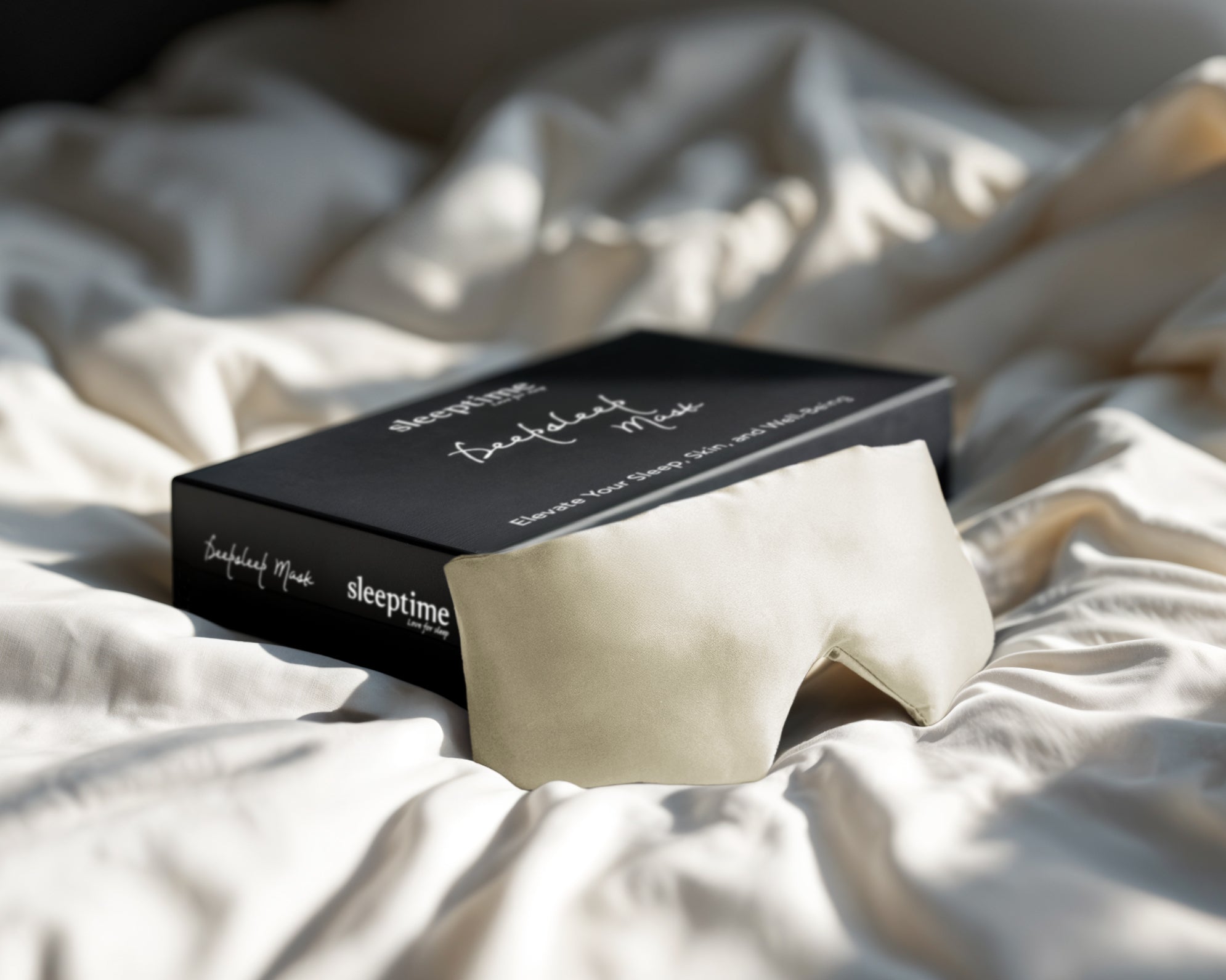 Deepsleep Mask Beige 68 x 12 - Suitable for all skin types - Ultra soft - Prevents skin irritation