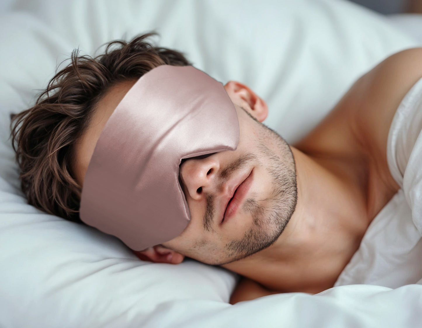 Deepsleep Mask Oud roze 68 x 12 - Geschikt voor elke huid – Ultra zacht – Voorkomen van huid irritatie