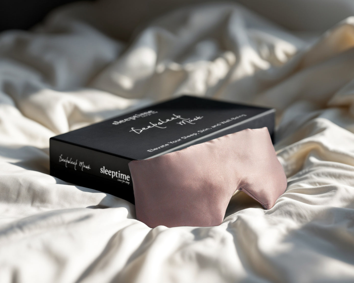 Deepsleep Mask Oud roze 68 x 12 - Geschikt voor elke huid – Ultra zacht – Voorkomen van huid irritatie